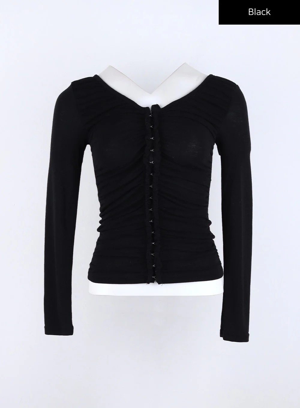 Hook Button Shirred Cardigan CO325 - Image 14