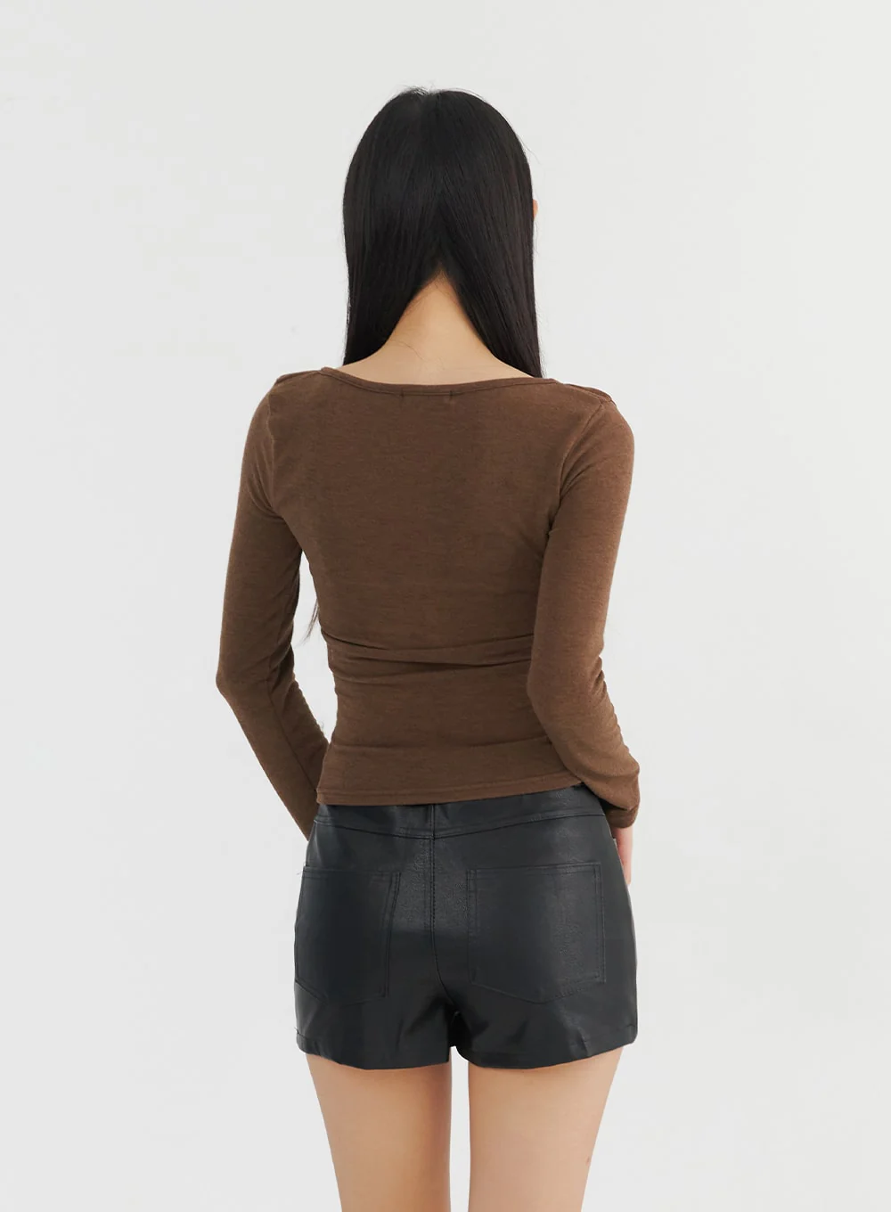 Hook Button Shirred Cardigan CO325 - Image 5