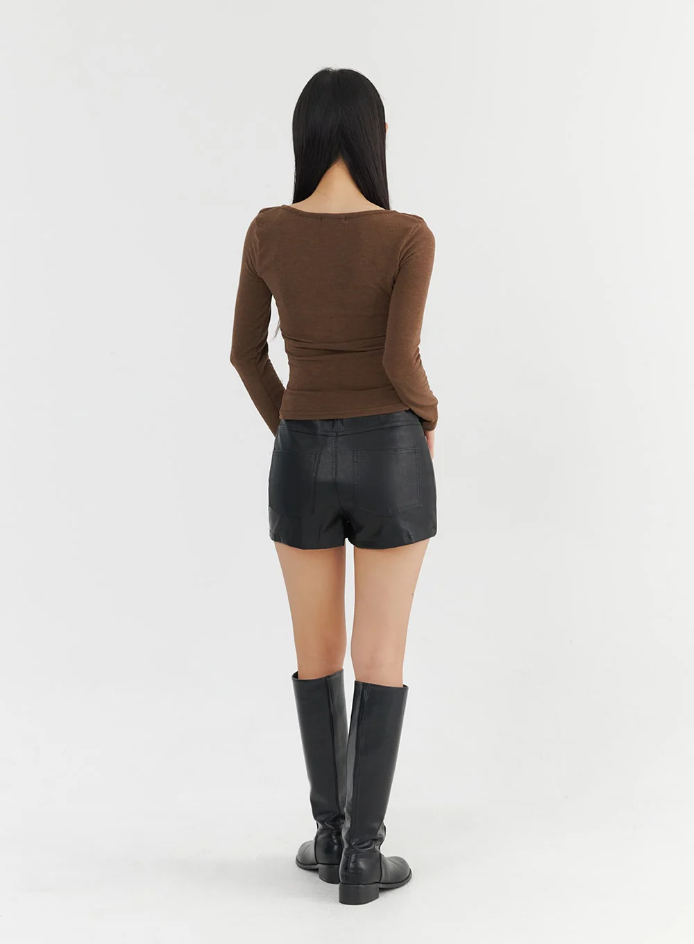 Hook Button Shirred Cardigan CO325 - Image 9