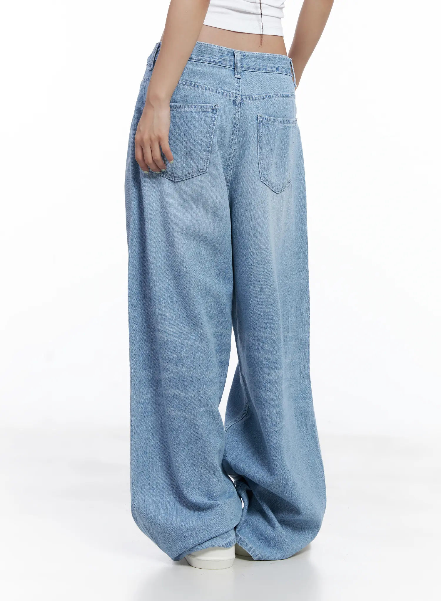 Hyoyeon Washed Balloon Wide-Leg Summer Denim Jeans CL510 - Image 8
