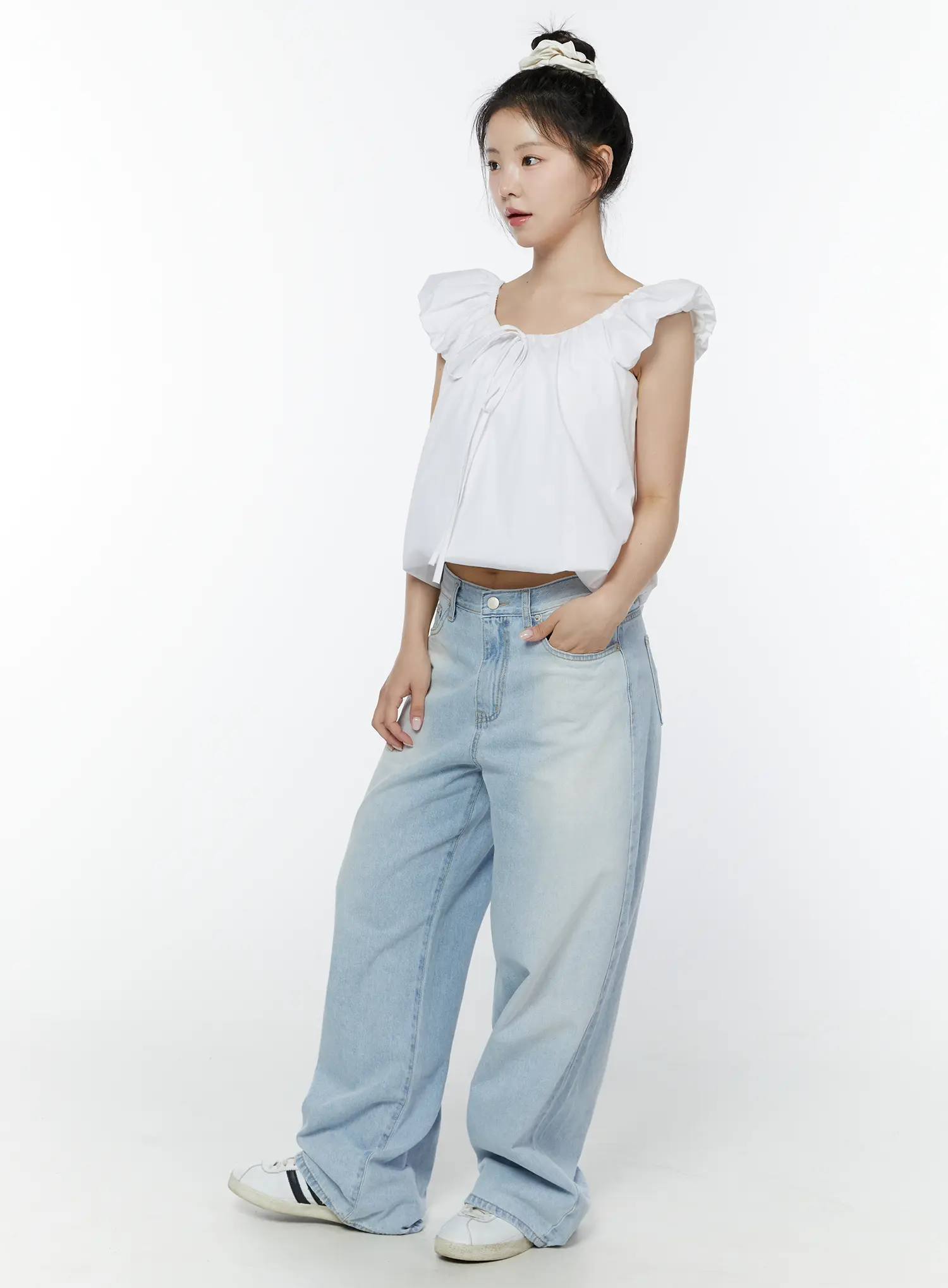 Irina Long Wide Leg Jeans IY511 - Image 6