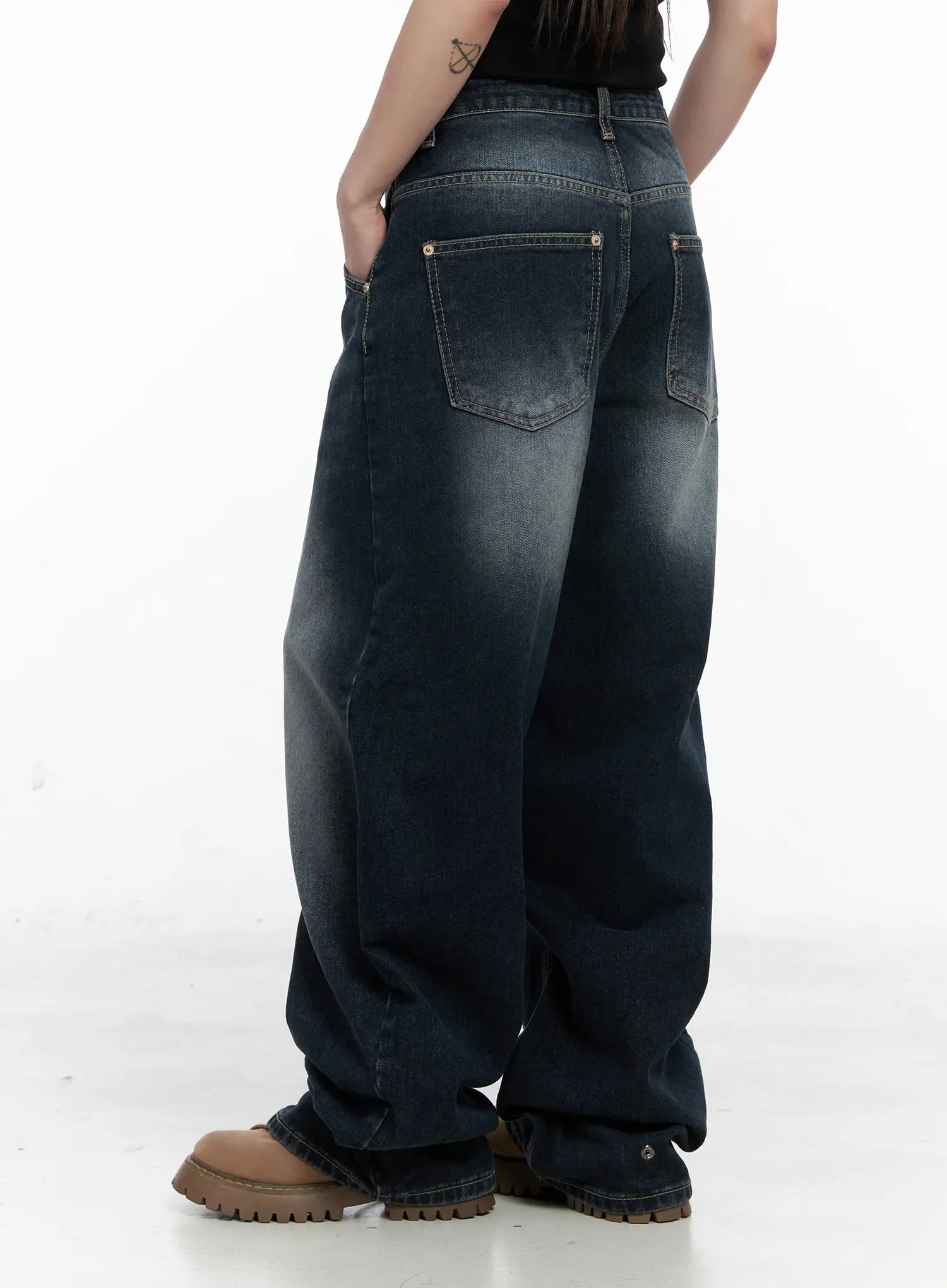Isla Washed Baggy Jeans CO521 - Image 6