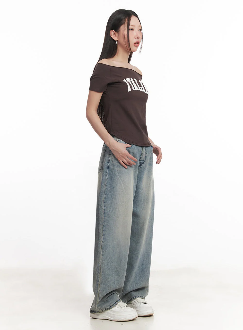 Italia Graphic Off-Shoulder Top IM528 - Image 10