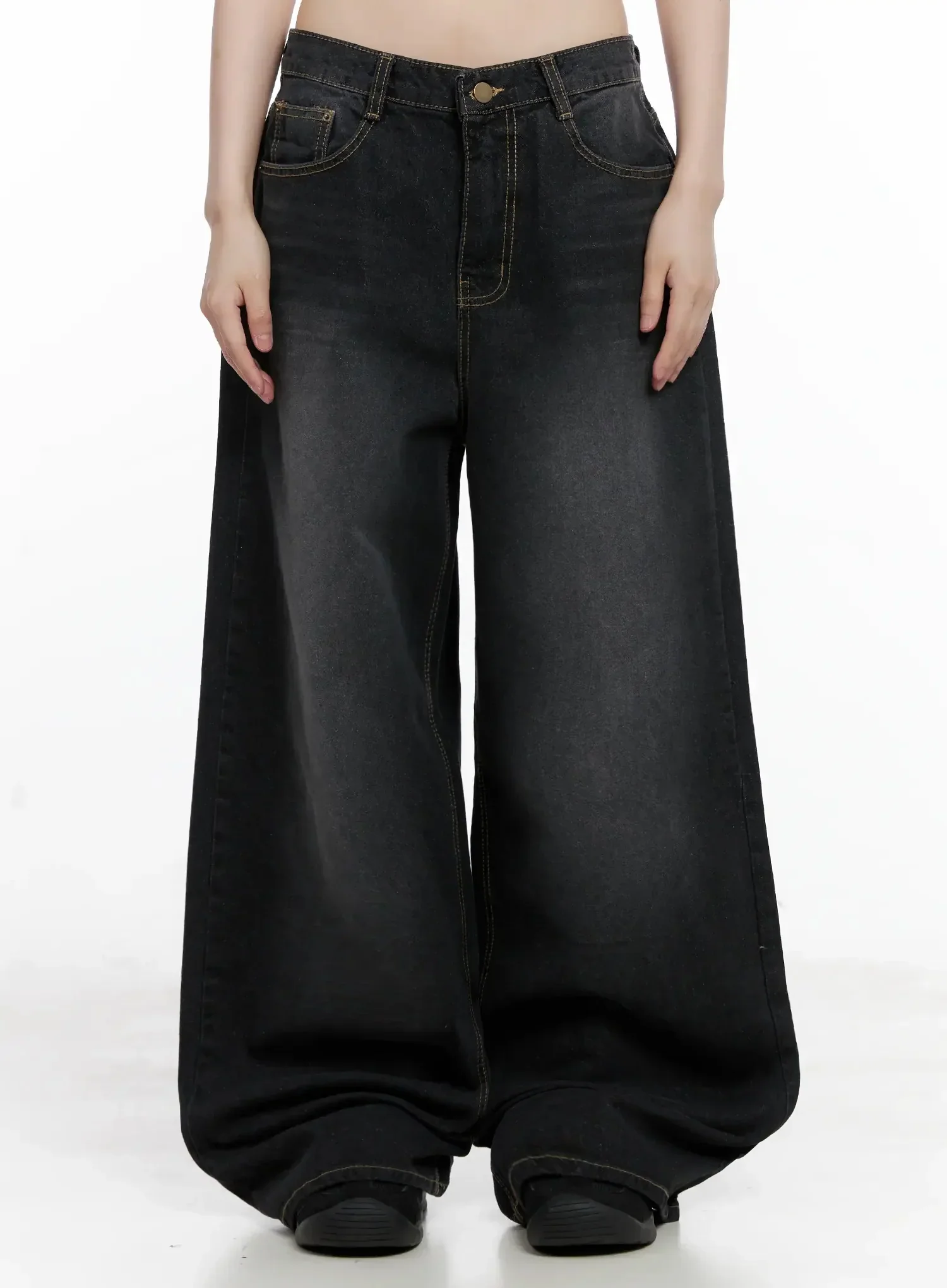 IU Vintage Black Baggy Jeans IL528 - Image 3