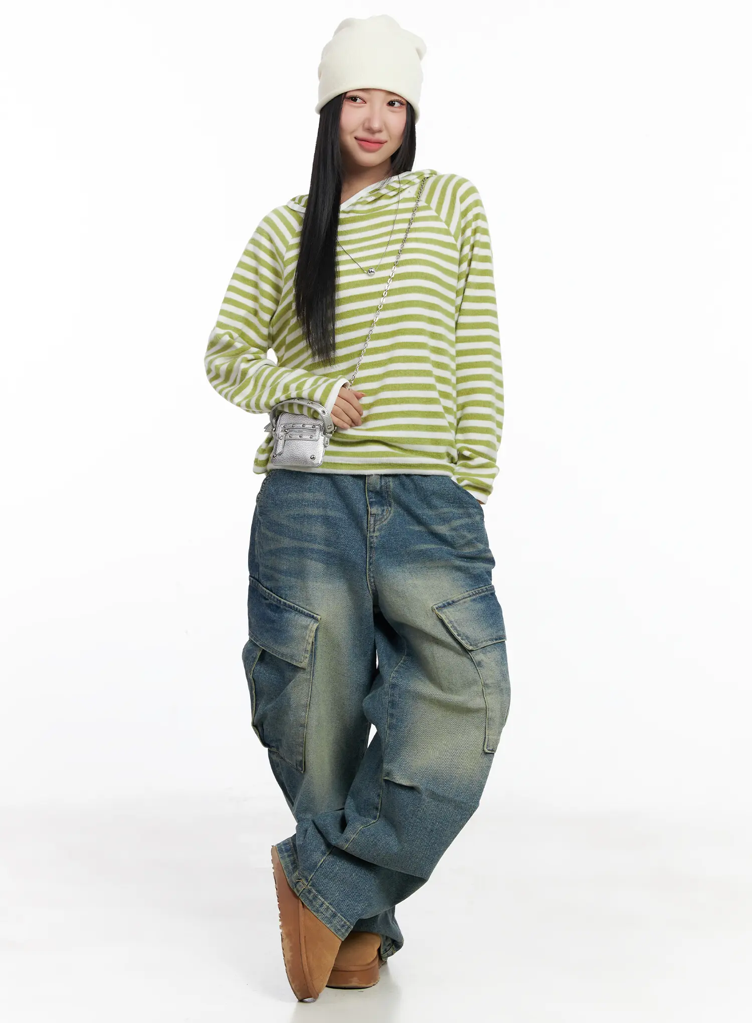 Jake Wide-Leg Cargo Jeans CJ515 - Image 2