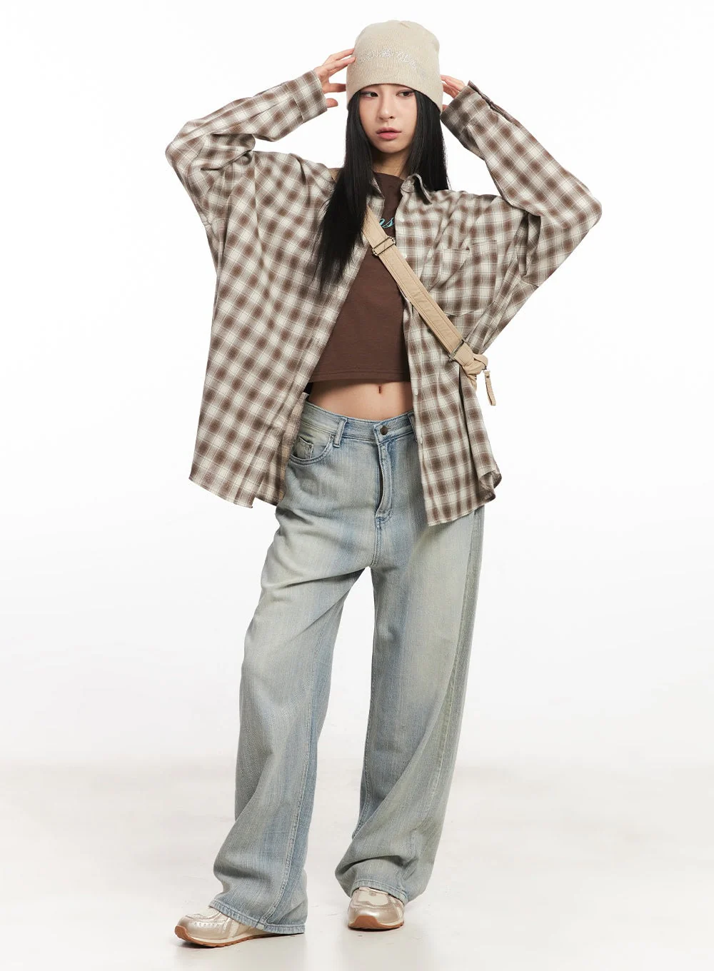 Jessi Washed Wide-Leg Jeans CA514 - Image 8