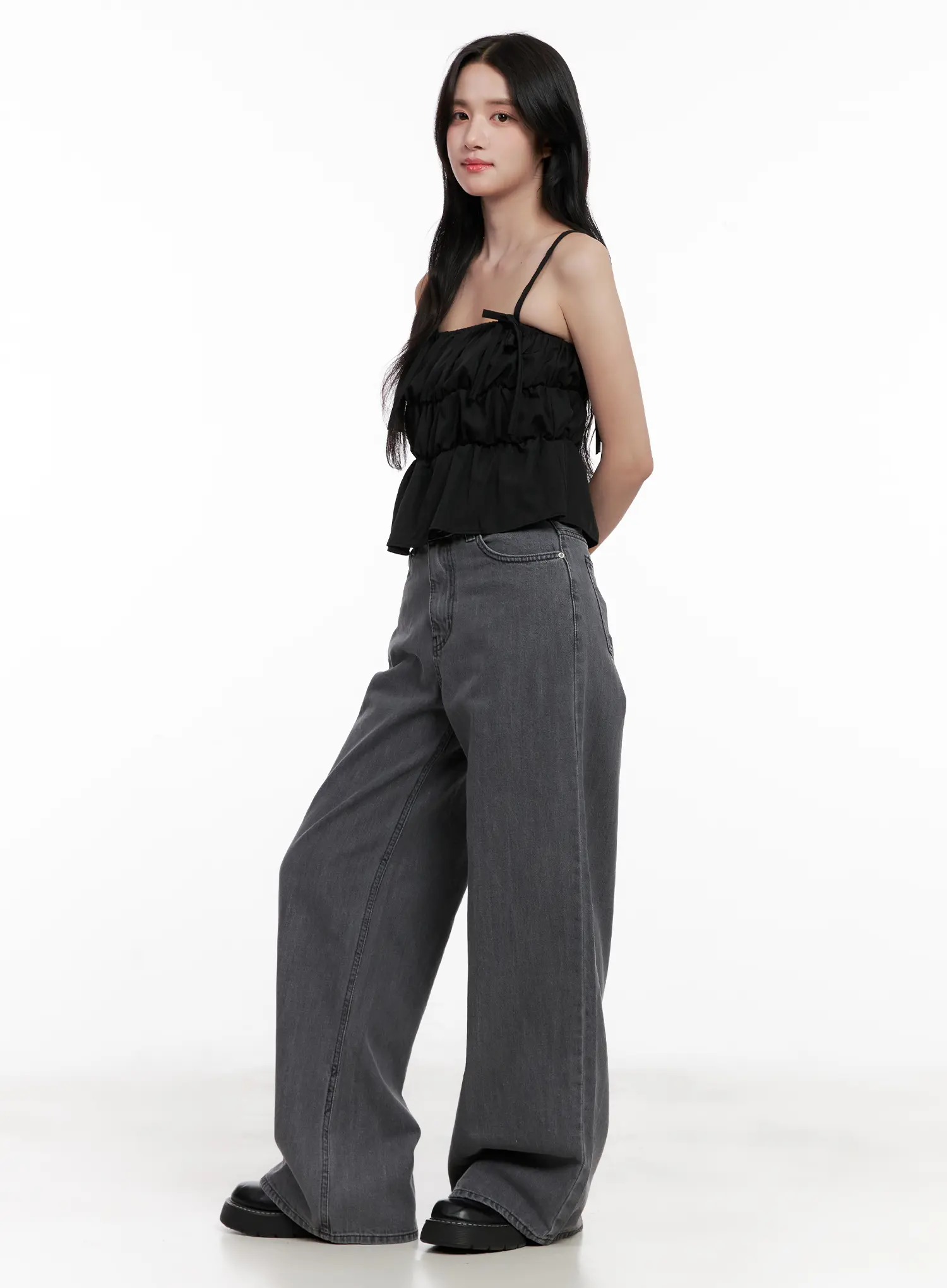Jiyeon Dark Gray Denim Jeans CL516 - Image 2
