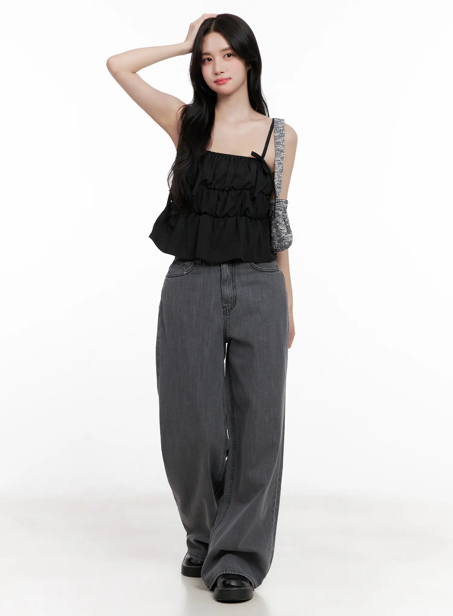 Jiyeon Dark Gray Denim Jeans CL516 - Image 4