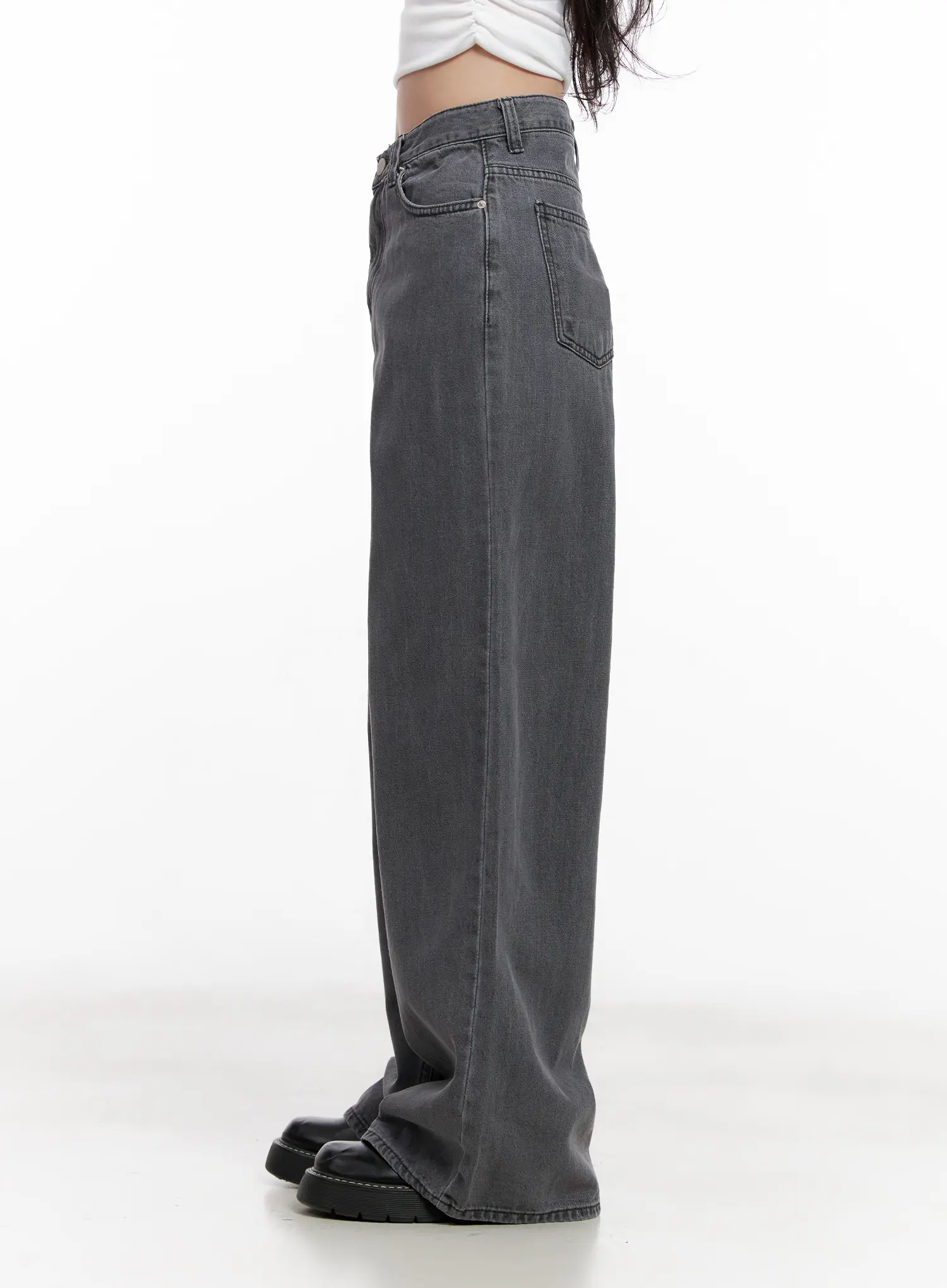 Jiyeon Dark Gray Denim Jeans CL516 - Image 5