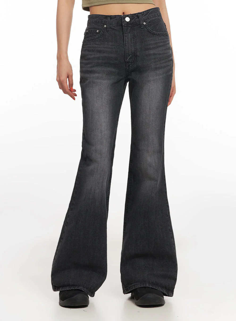 Joanna Washed Flared Jeans IA504 - Image 2