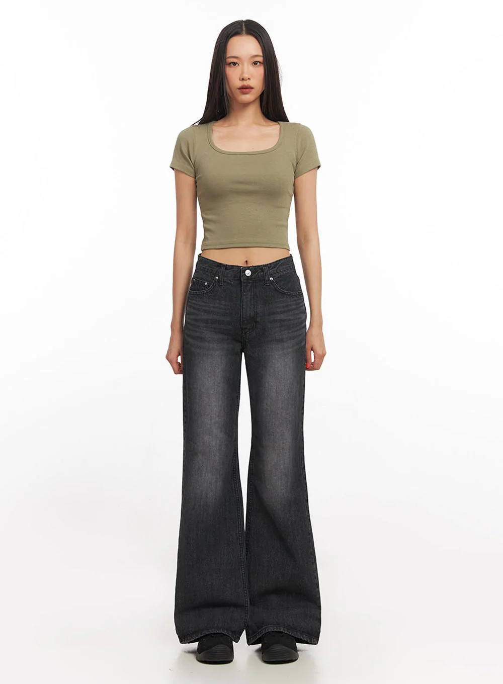 Joanna Washed Flared Jeans IA504 - Image 4