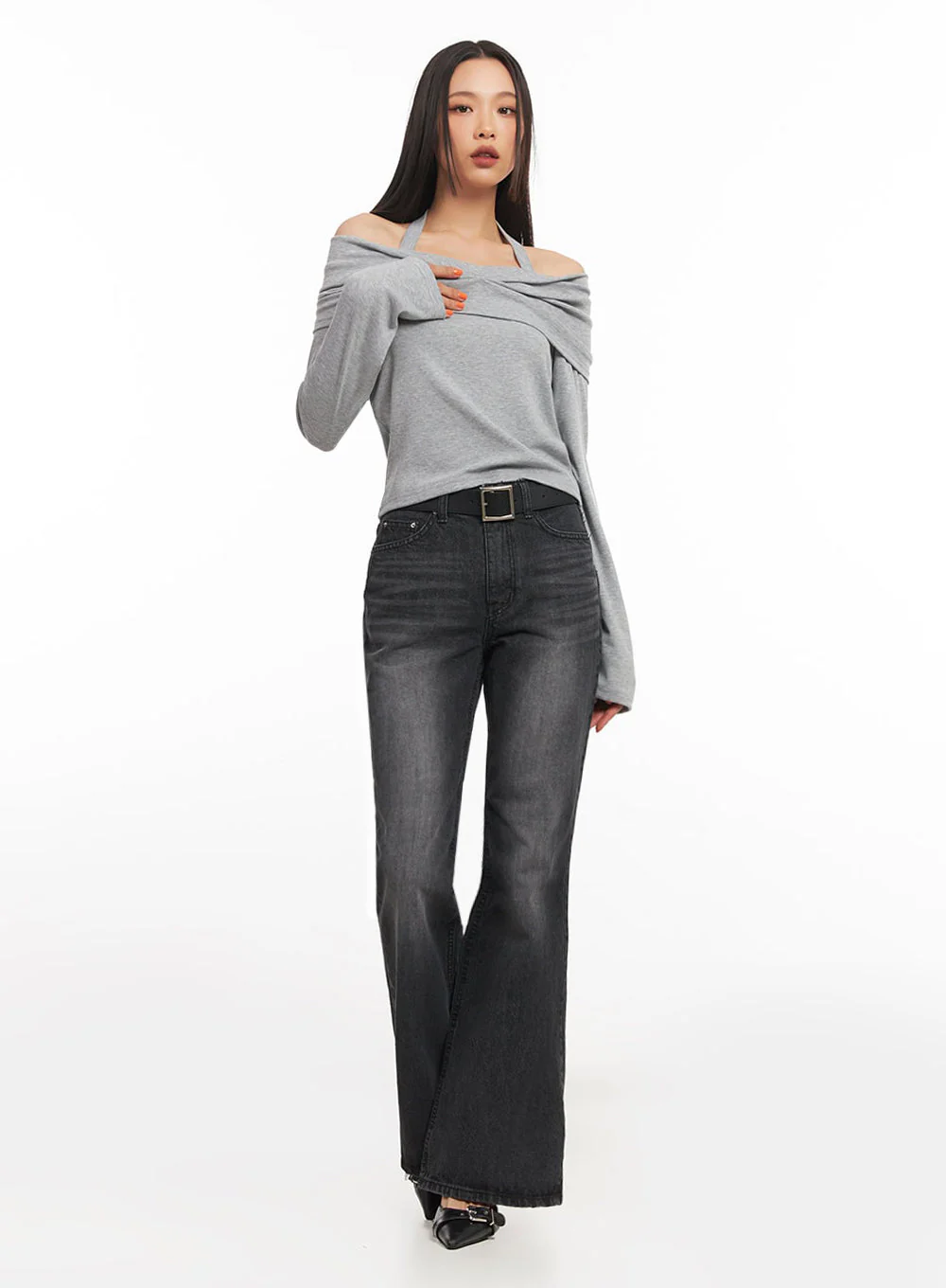 Joanna Washed Flared Jeans IA504 - Image 6