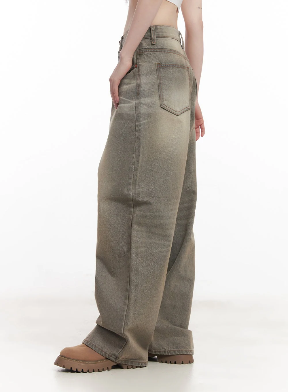 Joey Washed Wide-Leg Jeans CM528 - Image 5