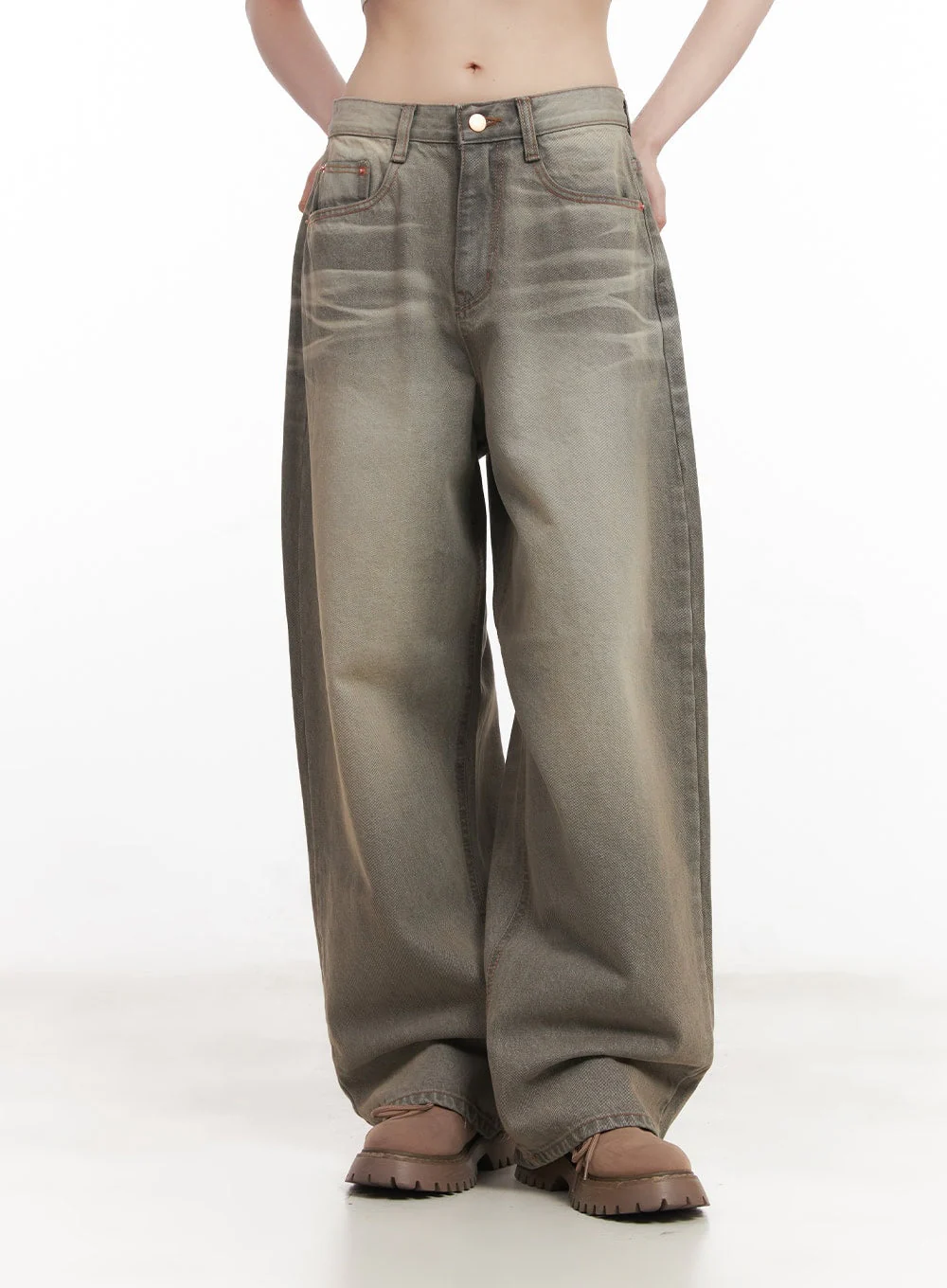Joey Washed Wide-Leg Jeans CM528 - Image 9