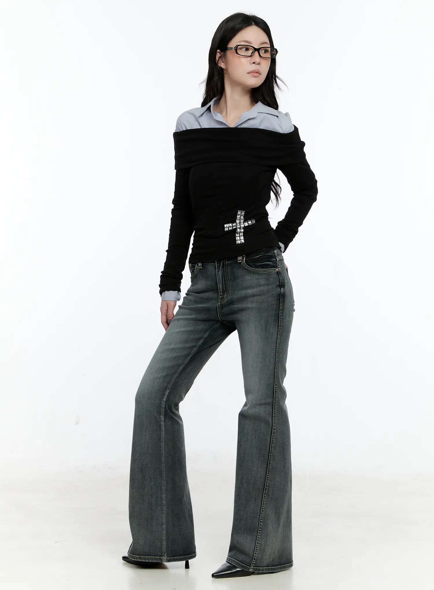 Judith Washed Bootcut Jeans CN517 - Image 2
