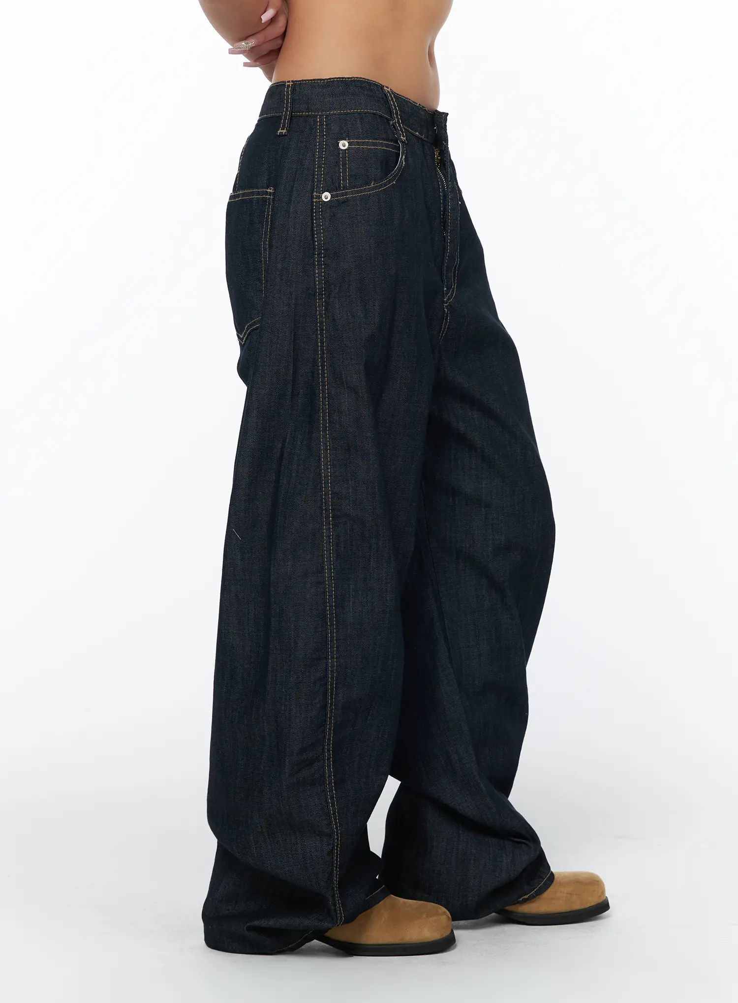 Juju Vintage Style Baggy Jeans CA516 - Image 3