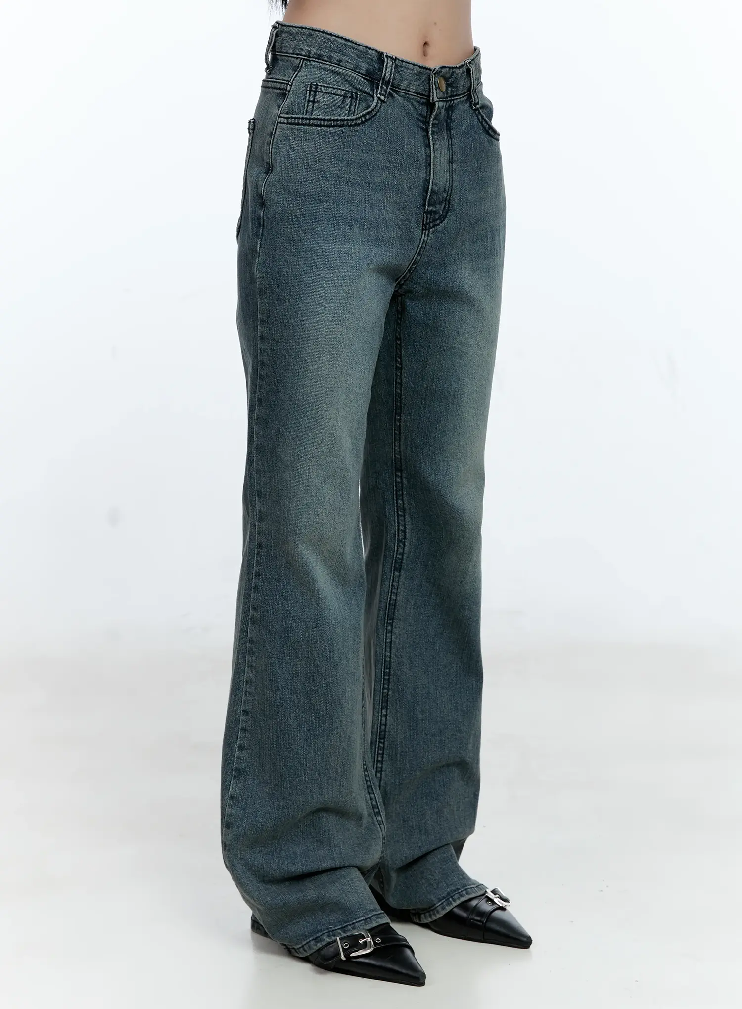 Juliet Washed Flare Denim Jeans CG513 - Image 8
