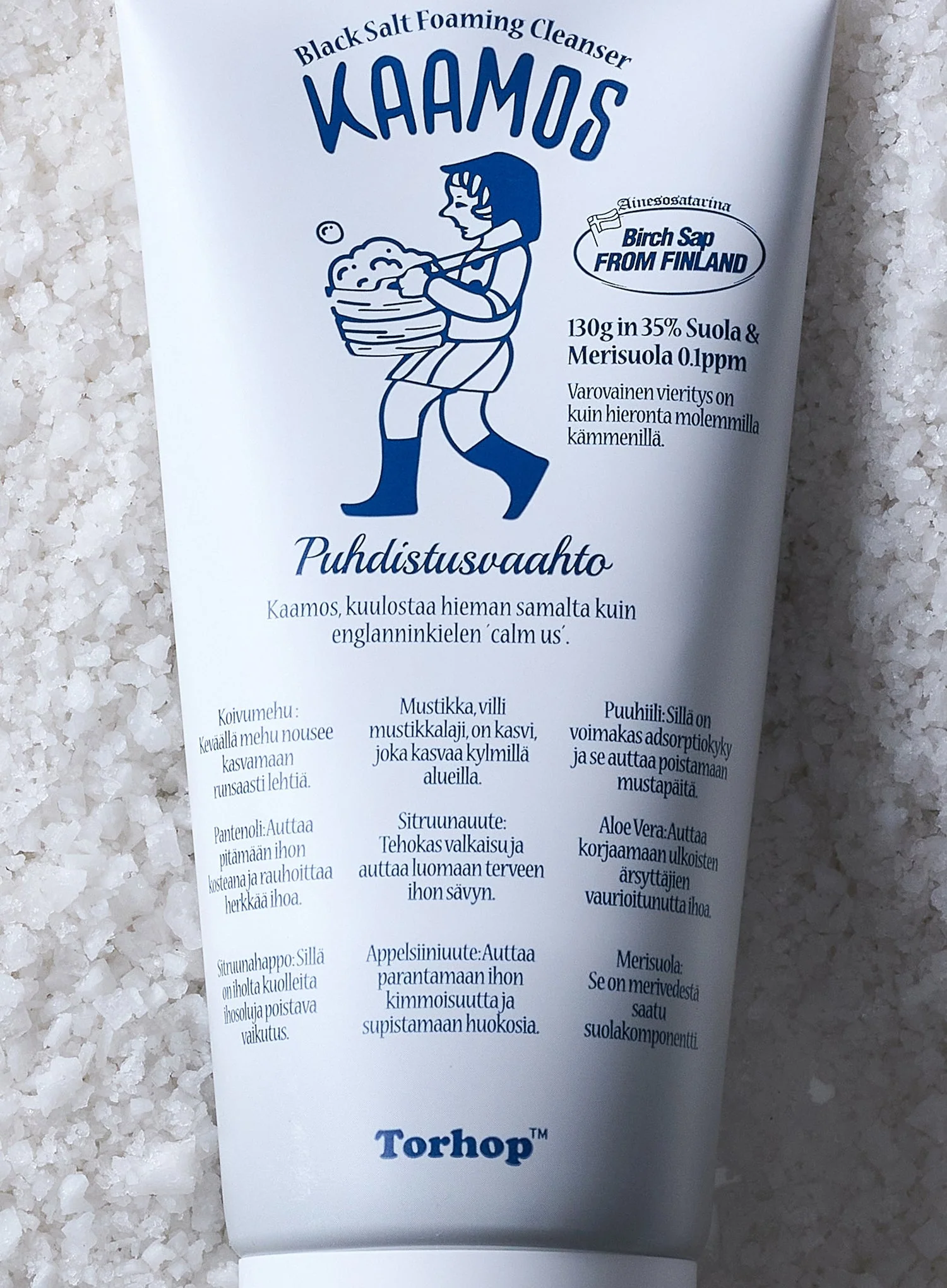 Kaamos Black Salt Foaming Cleanser (130g) - Image 5