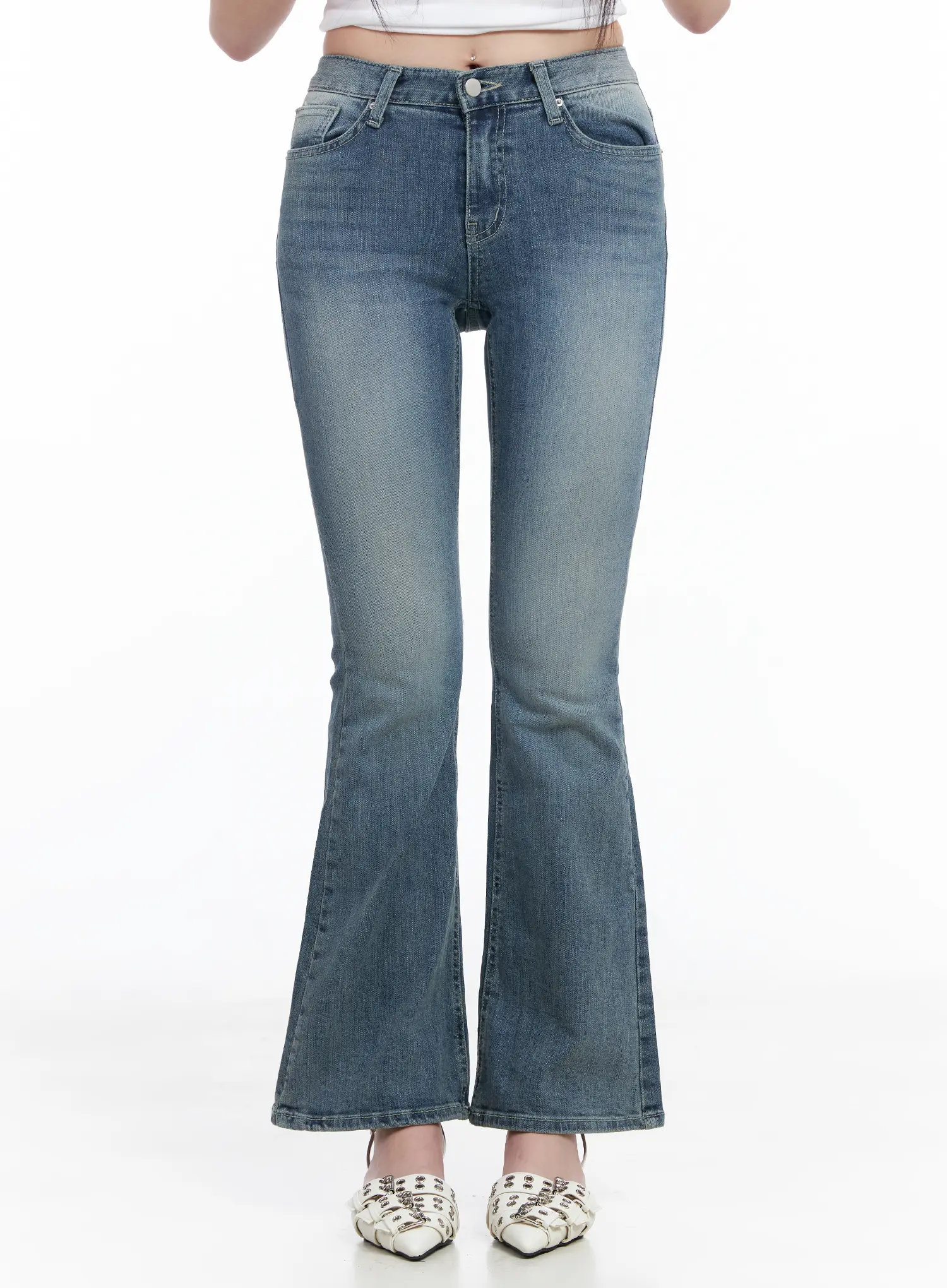 Kallie High-Waist Bootcut Flared Jeans CM513