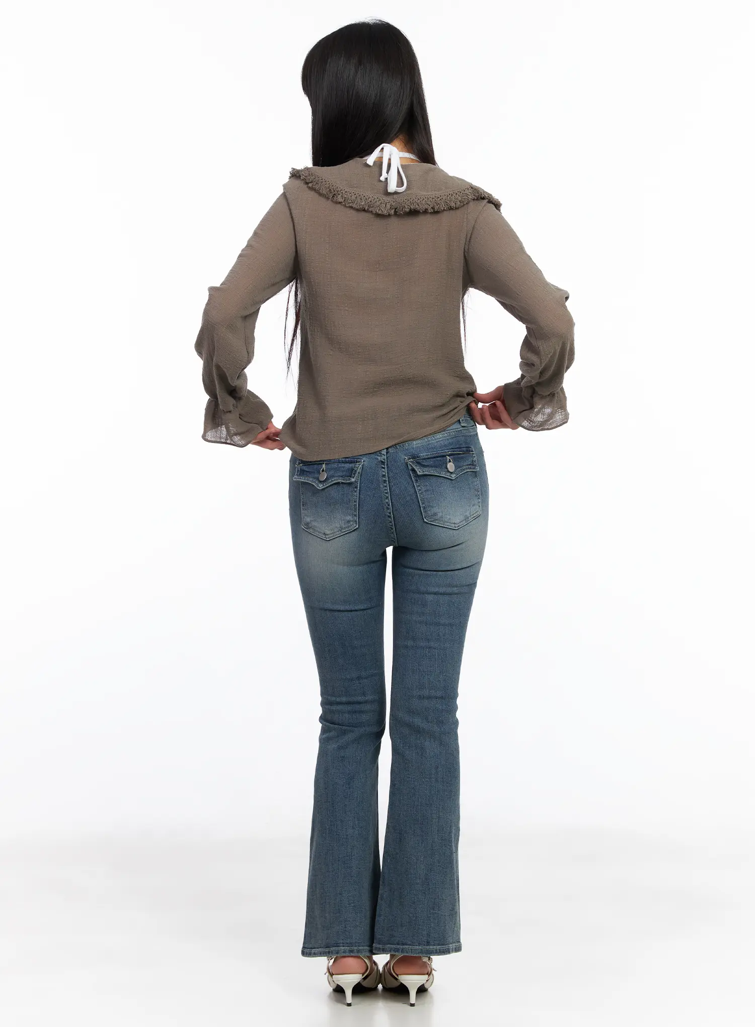 Kallie High-Waist Bootcut Flared Jeans CM513 - Image 7