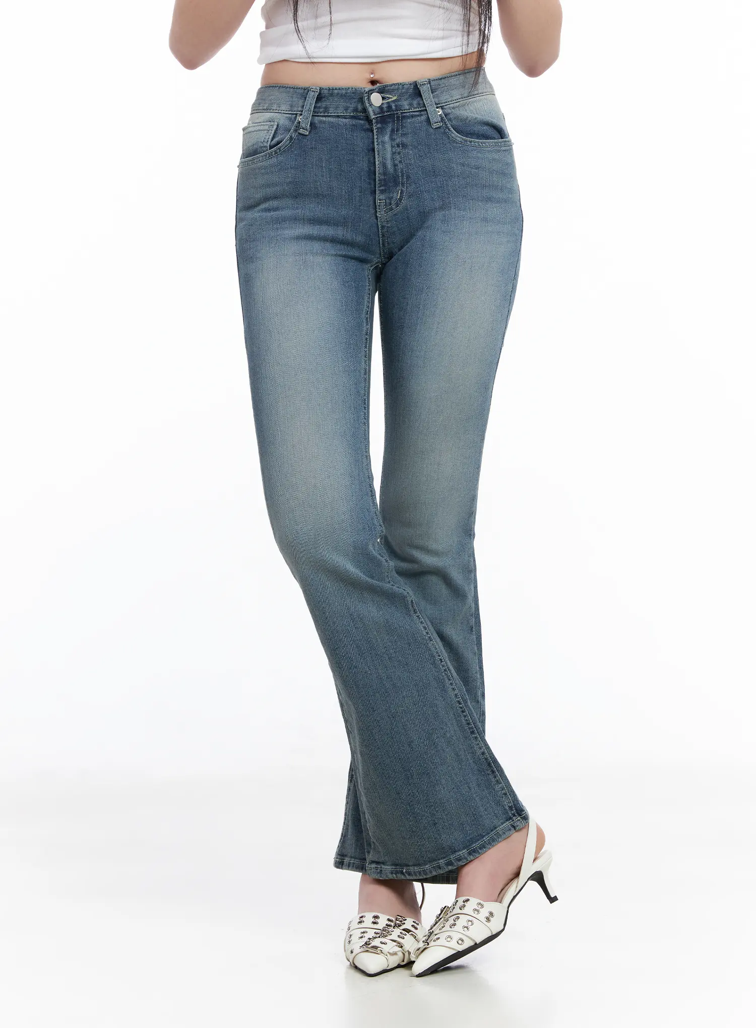 Kallie High-Waist Bootcut Flared Jeans CM513 - Image 9