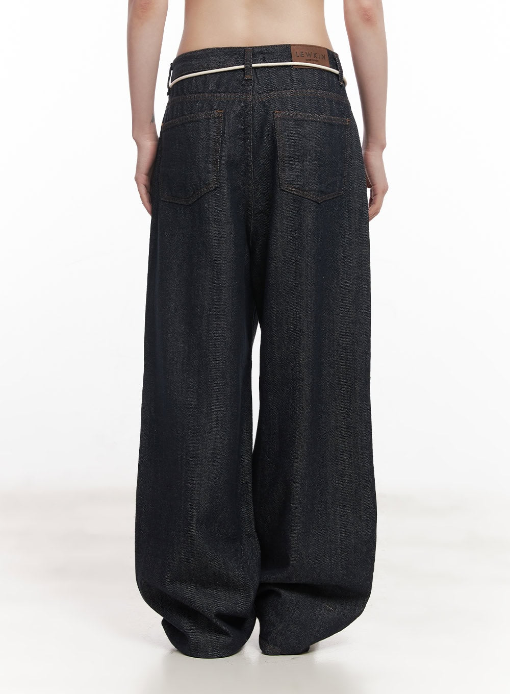 Kirsten String Wide-Leg Summer Denim Jeans IM528 - Image 13
