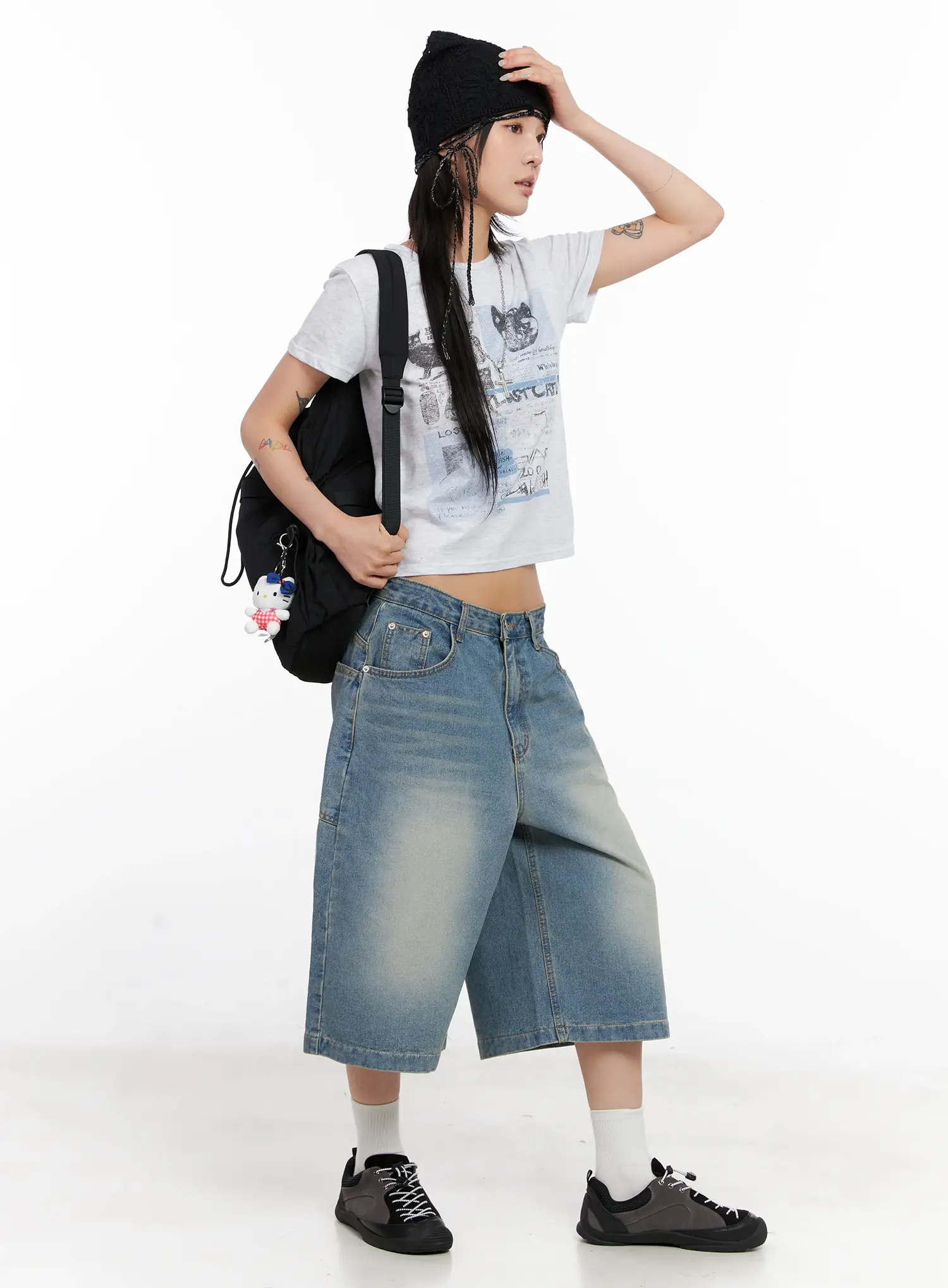 Kitty Graphic Cropped Tee CL525 - Image 13