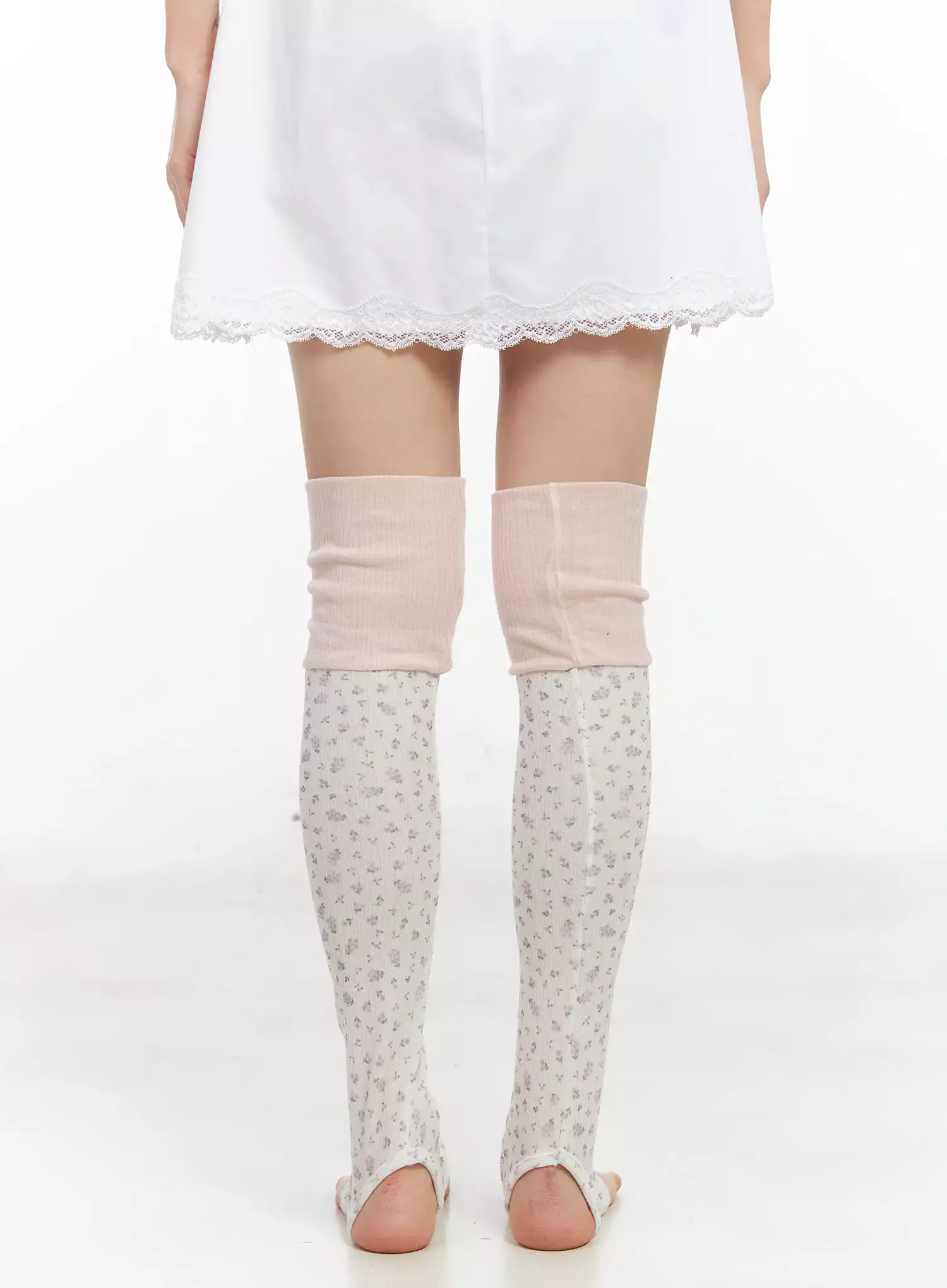 Knee-High Flower Leg Warmers IM509 - Image 10