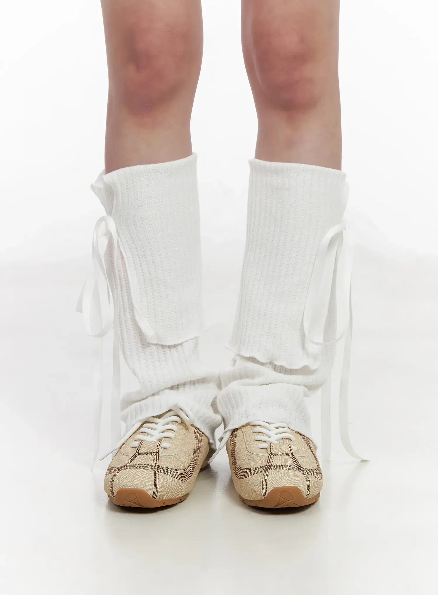 Knit Ribbon Leg Warmers CM531 - Image 3