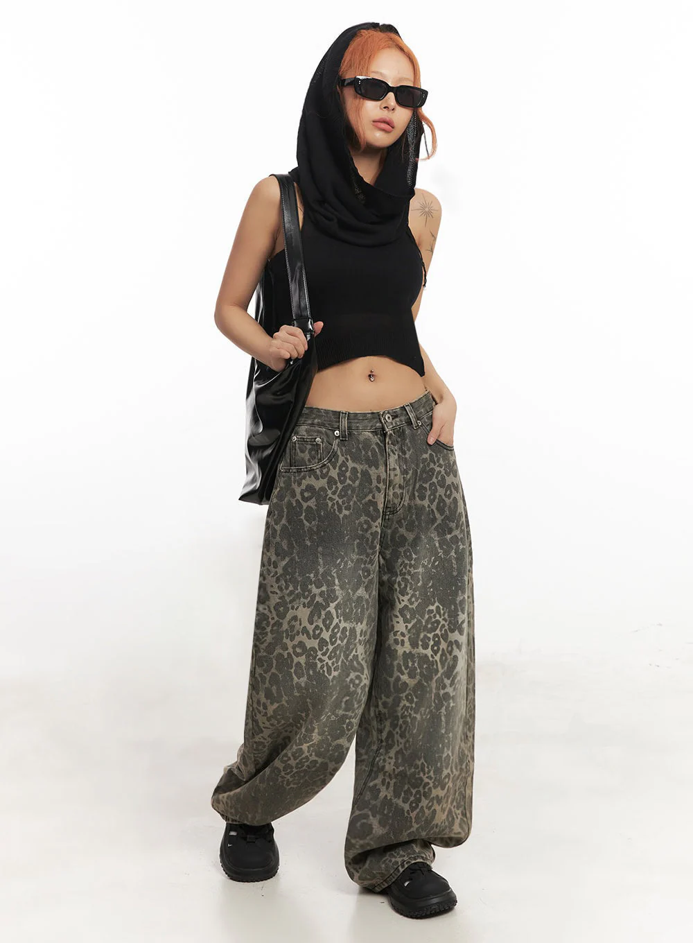 Knit Sleeveless Hooded Crop Top IA517 - Image 3