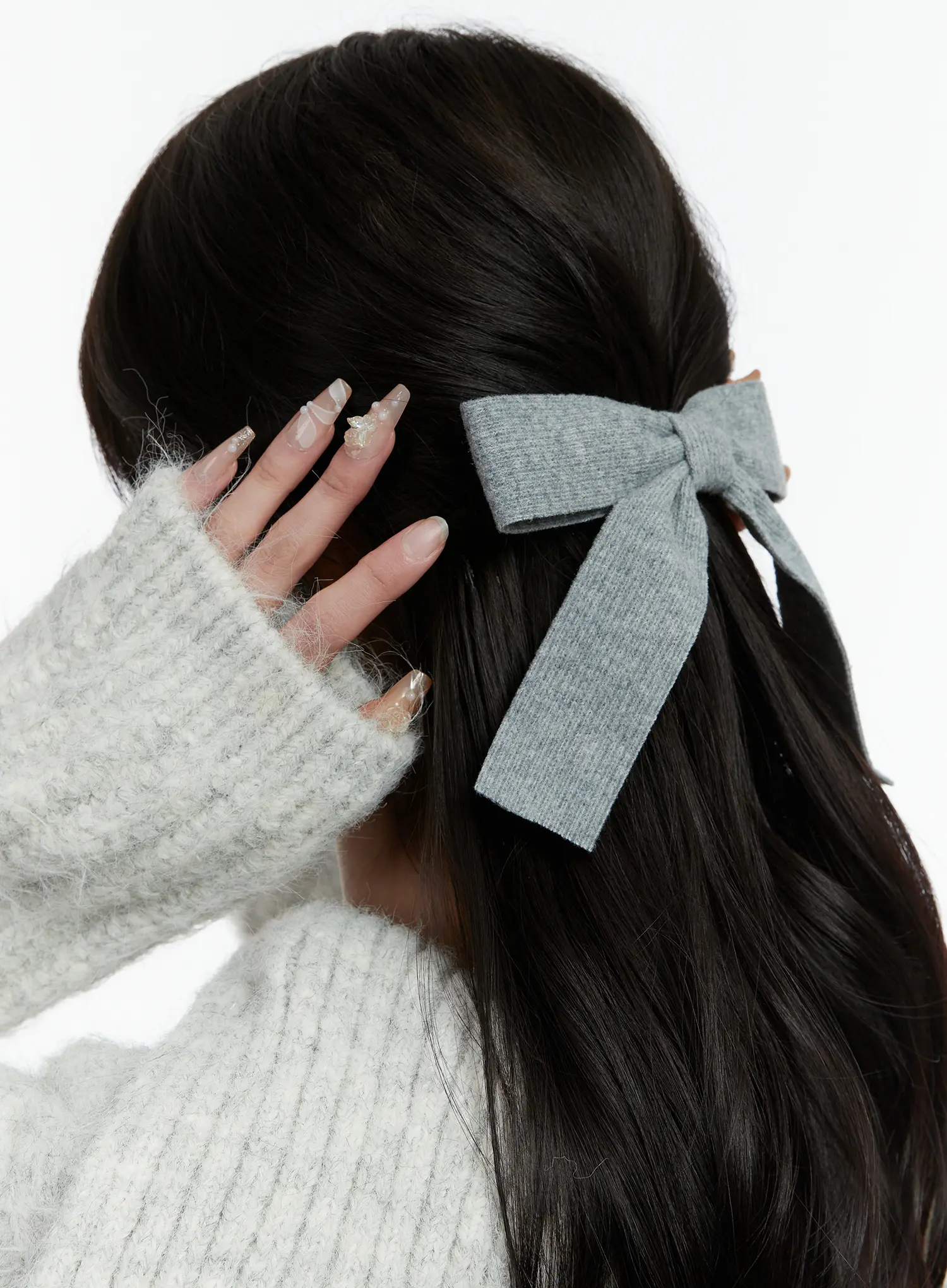 Knitted Bow Hairclip CD514 - Image 3