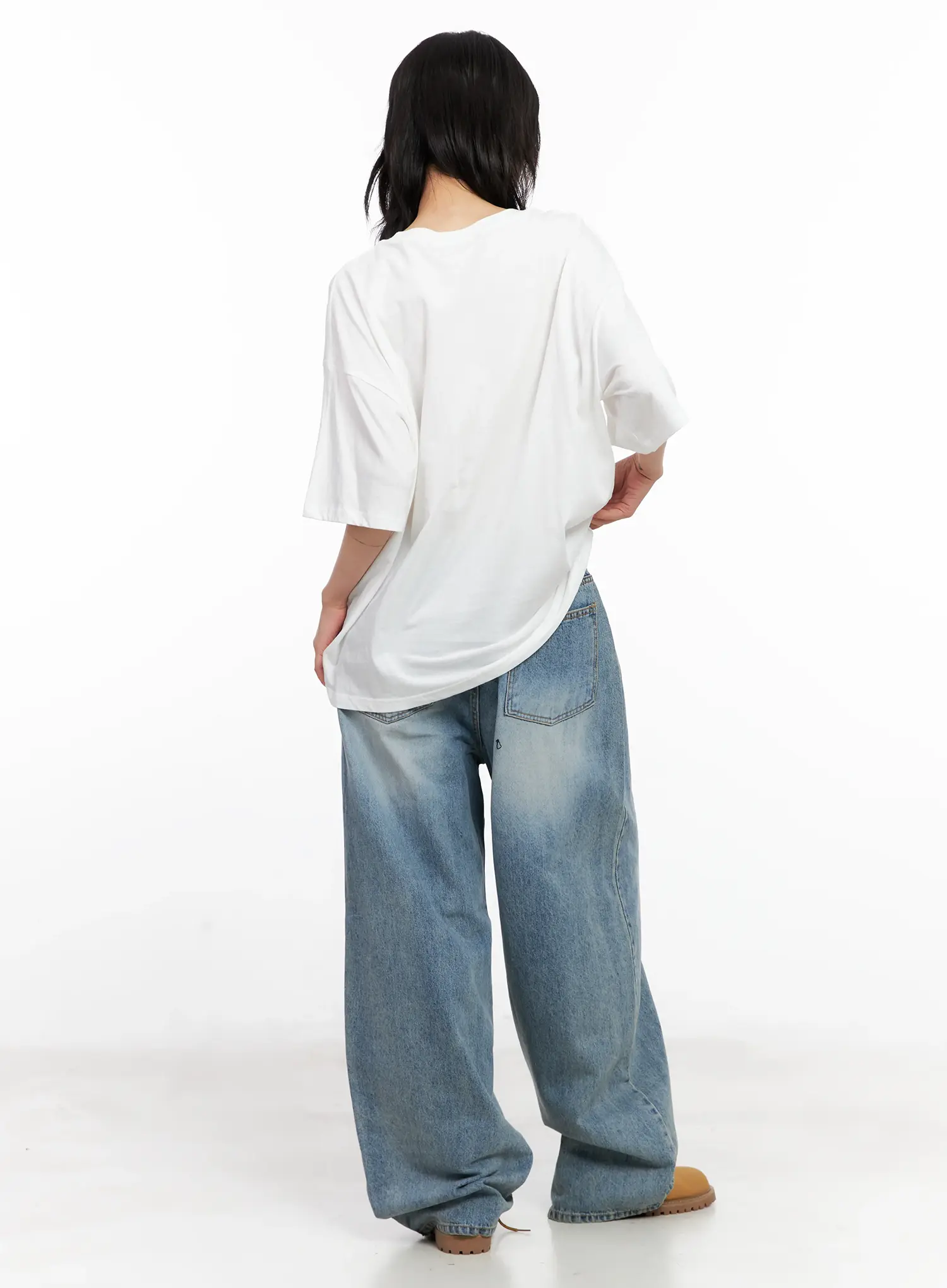 Koko Vintage-Wash Baggy Jeans CL528 - Image 8