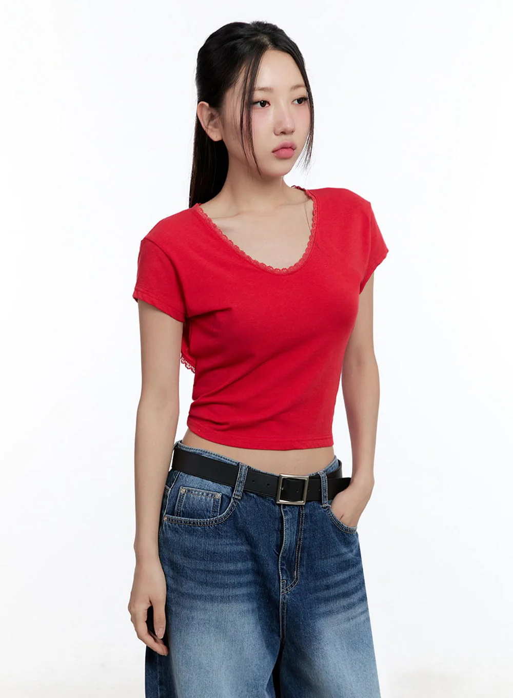 Lace Backless Crop Top IU503 - Image 14