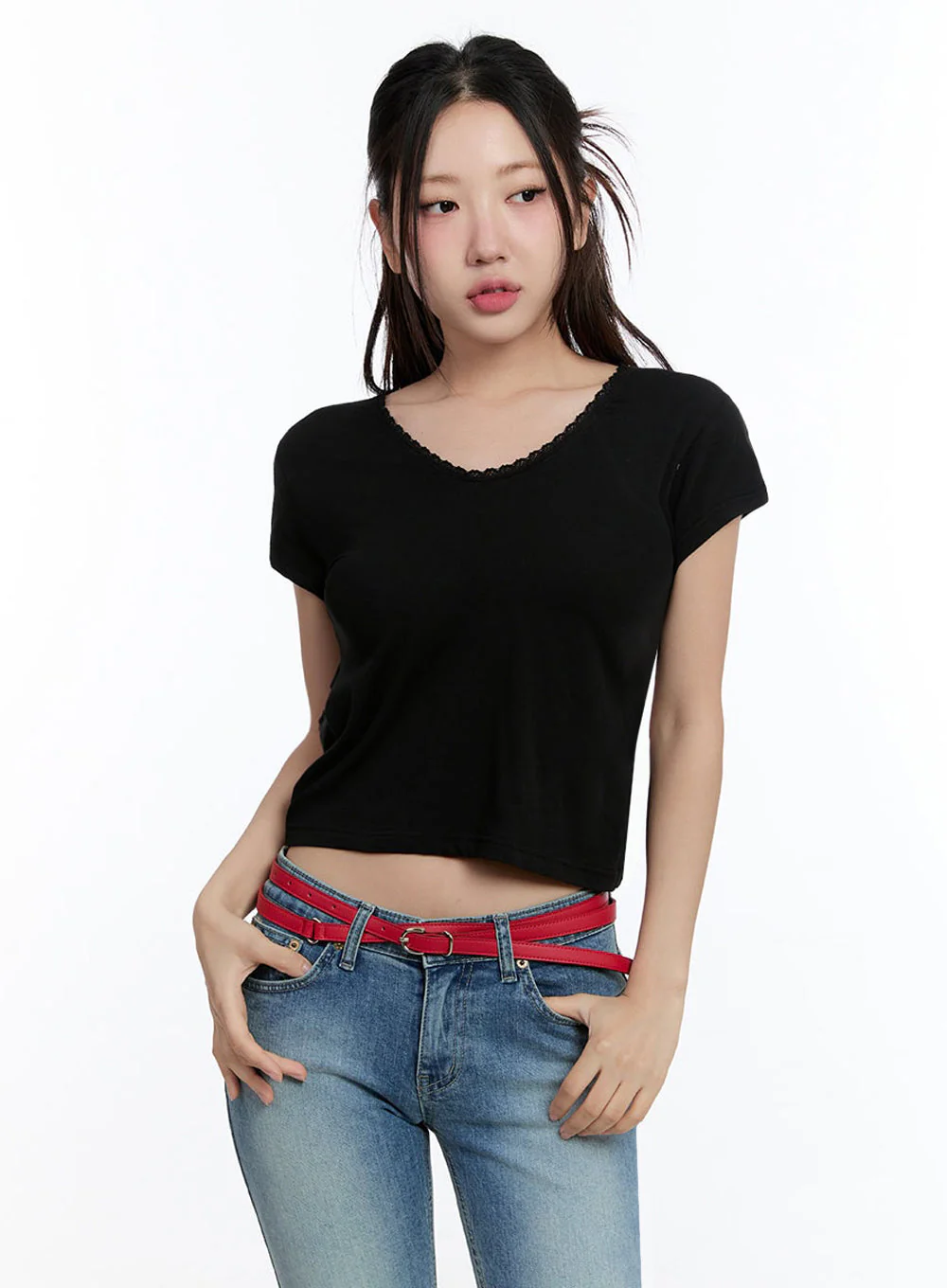 Lace Backless Crop Top IU503 - Image 16