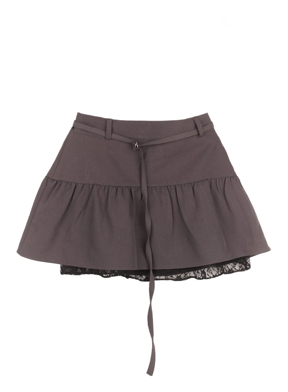 Lace Buckle Flare Mini Skirt IM524 - Image 13