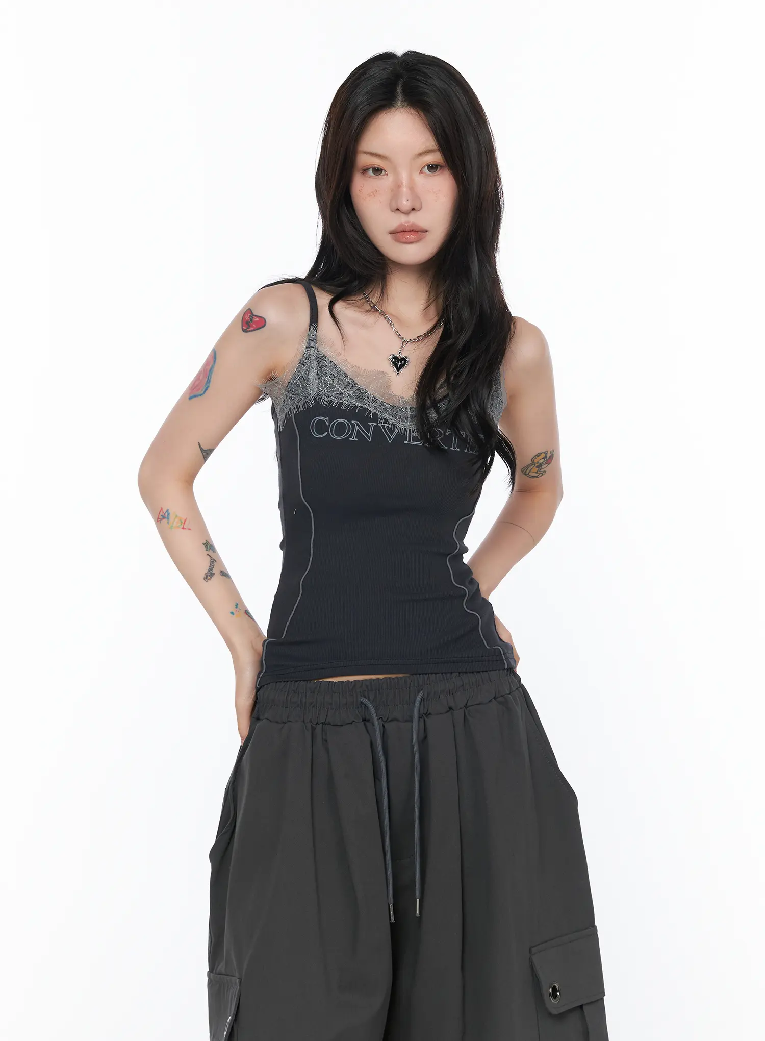 Lace Detail Cami Top CA524 - Image 11