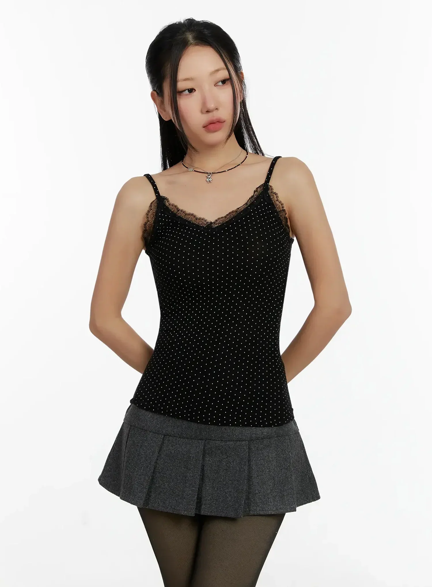 Lace Dot Tank Top ID525 - Image 13