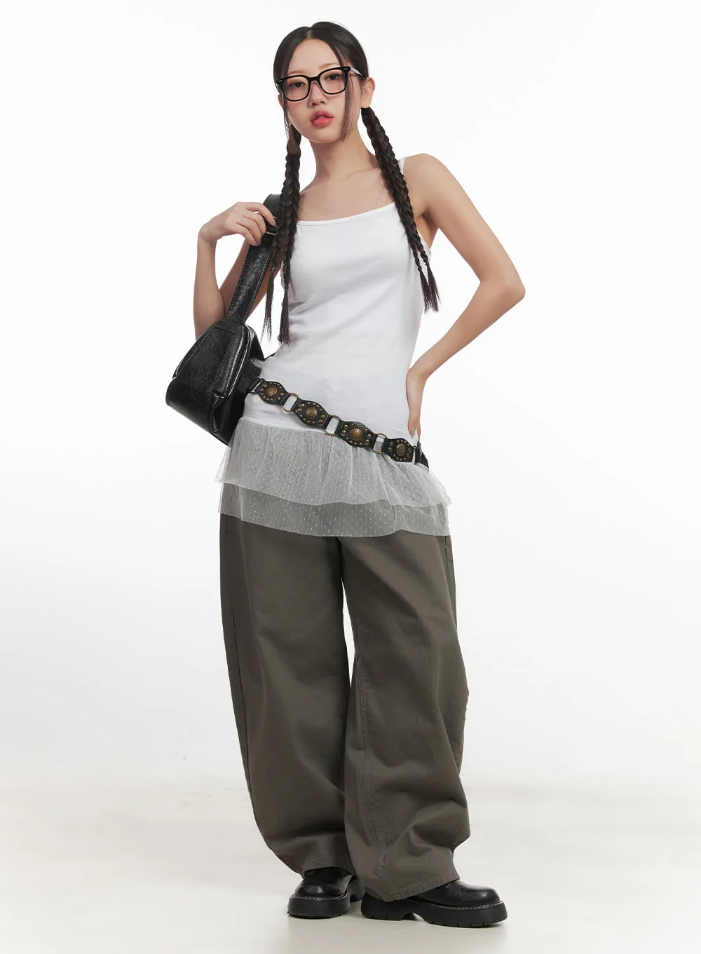Lace Frill Square-Neck Camisole Top CF526 - Image 2