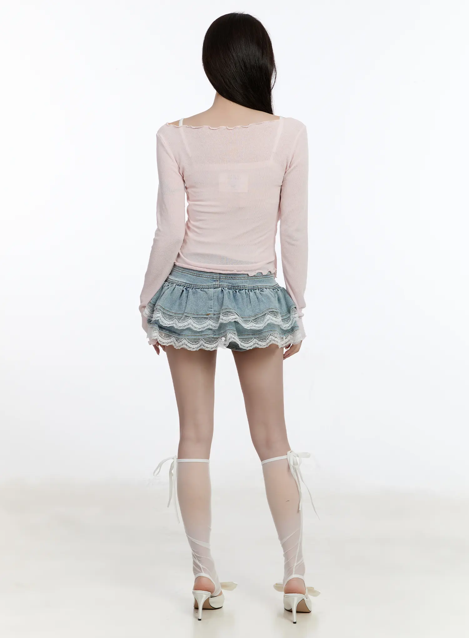Lace Layered Cardigan CA501 - Image 4