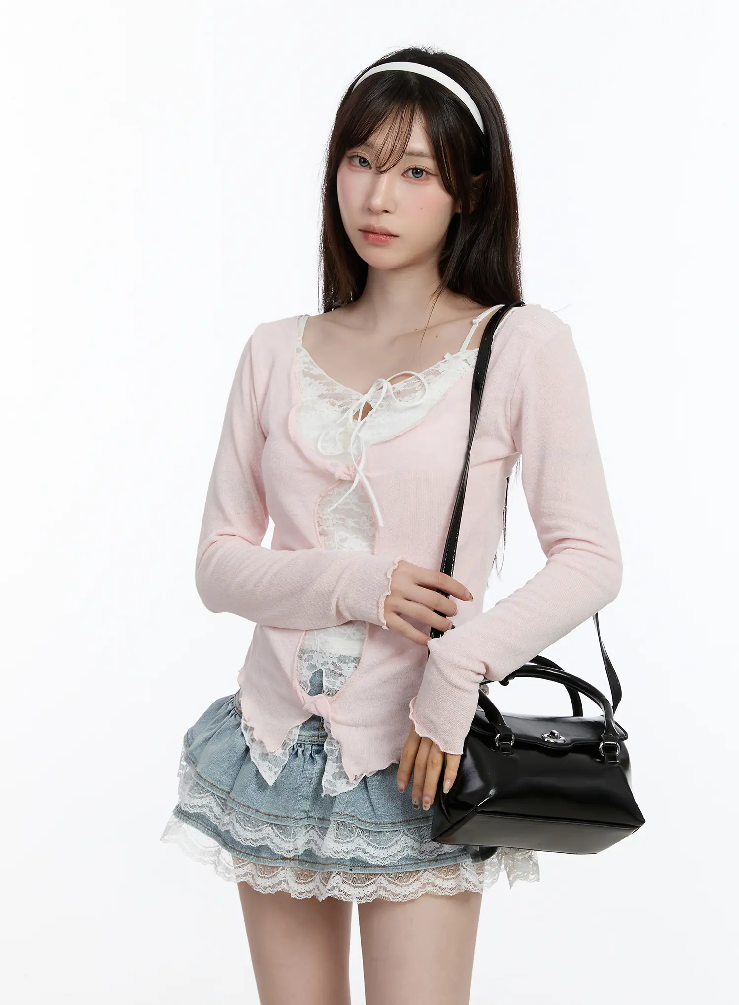 Lace Layered Cardigan CA501 - Image 9