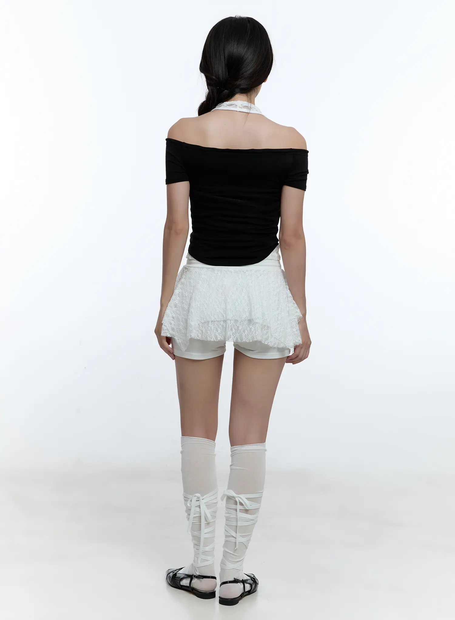 Lace Ruffled Mini Skort CU527 - Image 4