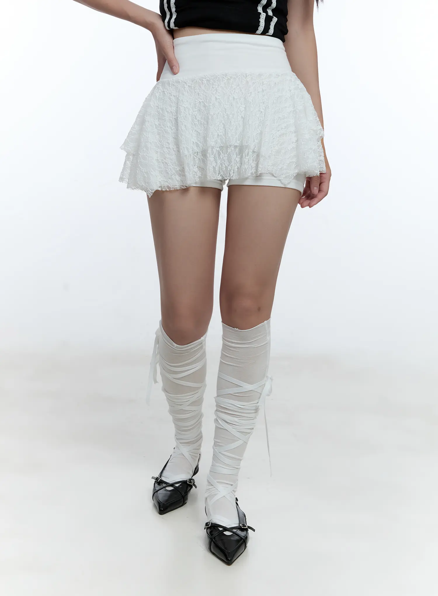 Lace Ruffled Mini Skort CU527 - Image 9