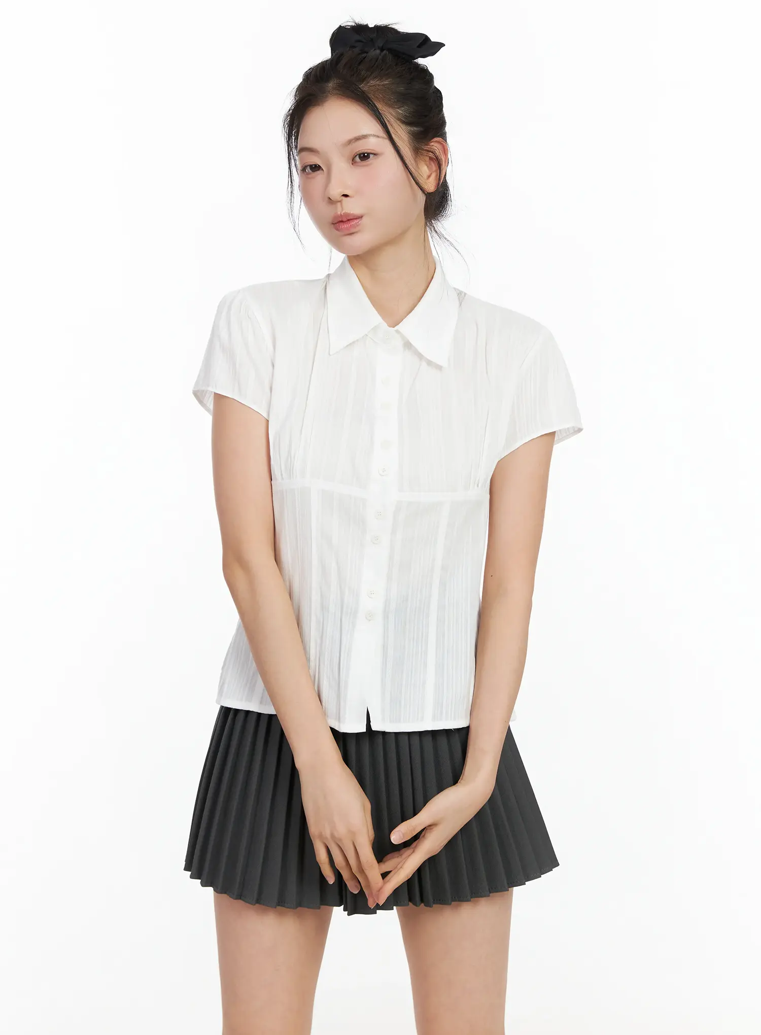 Lace Short Sleeve Blouse IM524 - Image 4