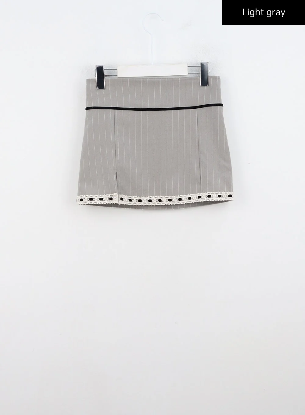 Lace Stripe Tailored Mini Skirt CN314 - Image 8