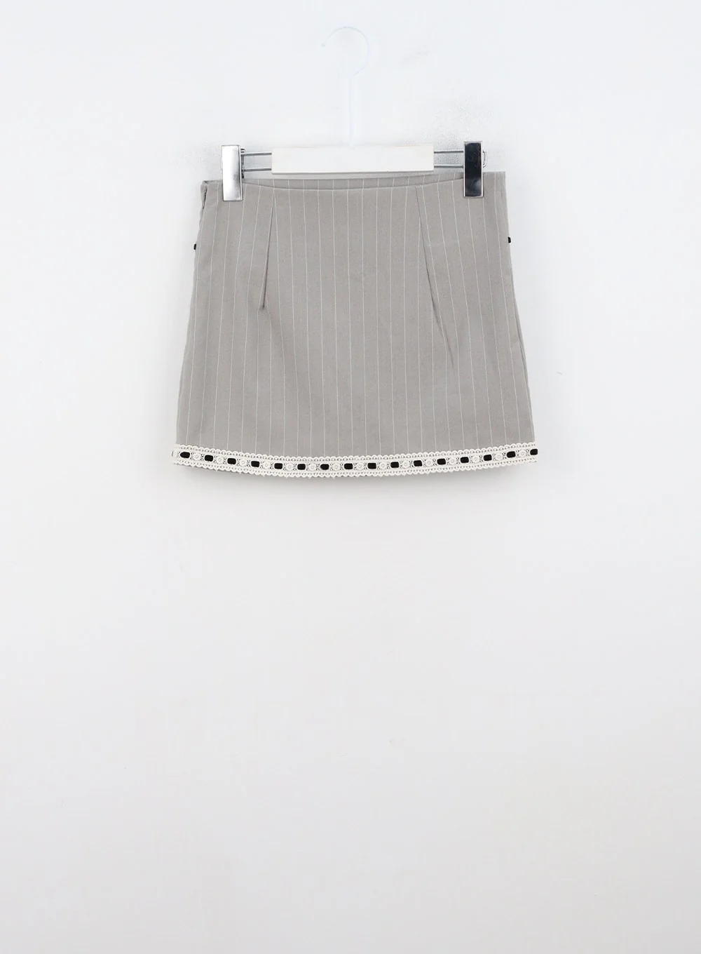 Lace Stripe Tailored Mini Skirt CN314 - Image 9
