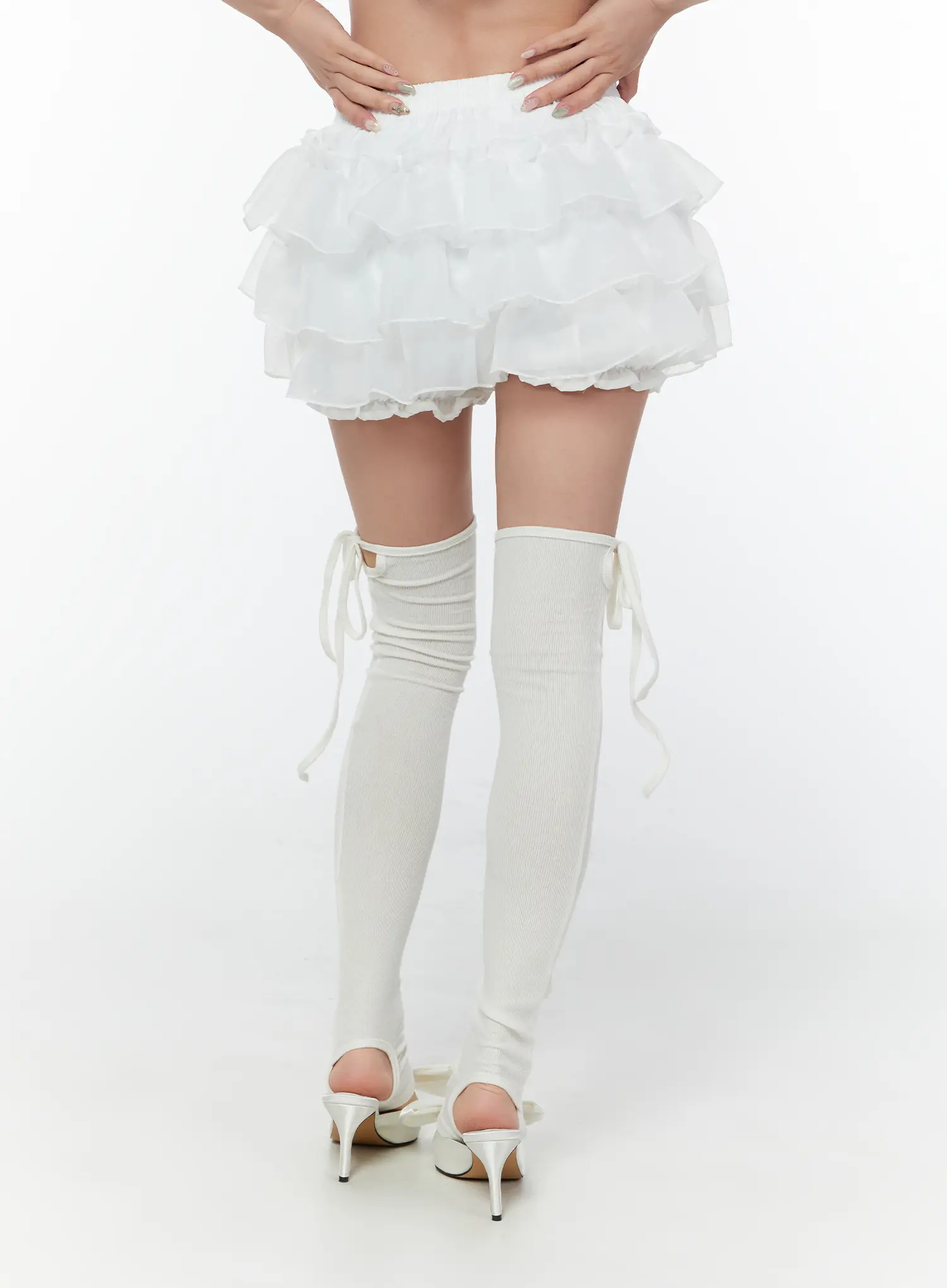 Lace Tiered Mini Skirt CY515 - Image 7