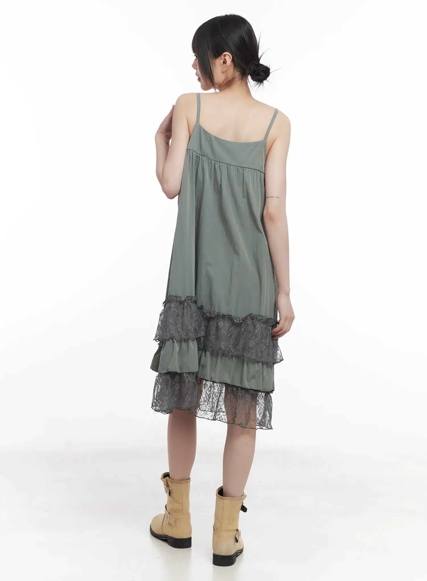 Lace-Trim Cami Maxi Dress CU518 - Image 5