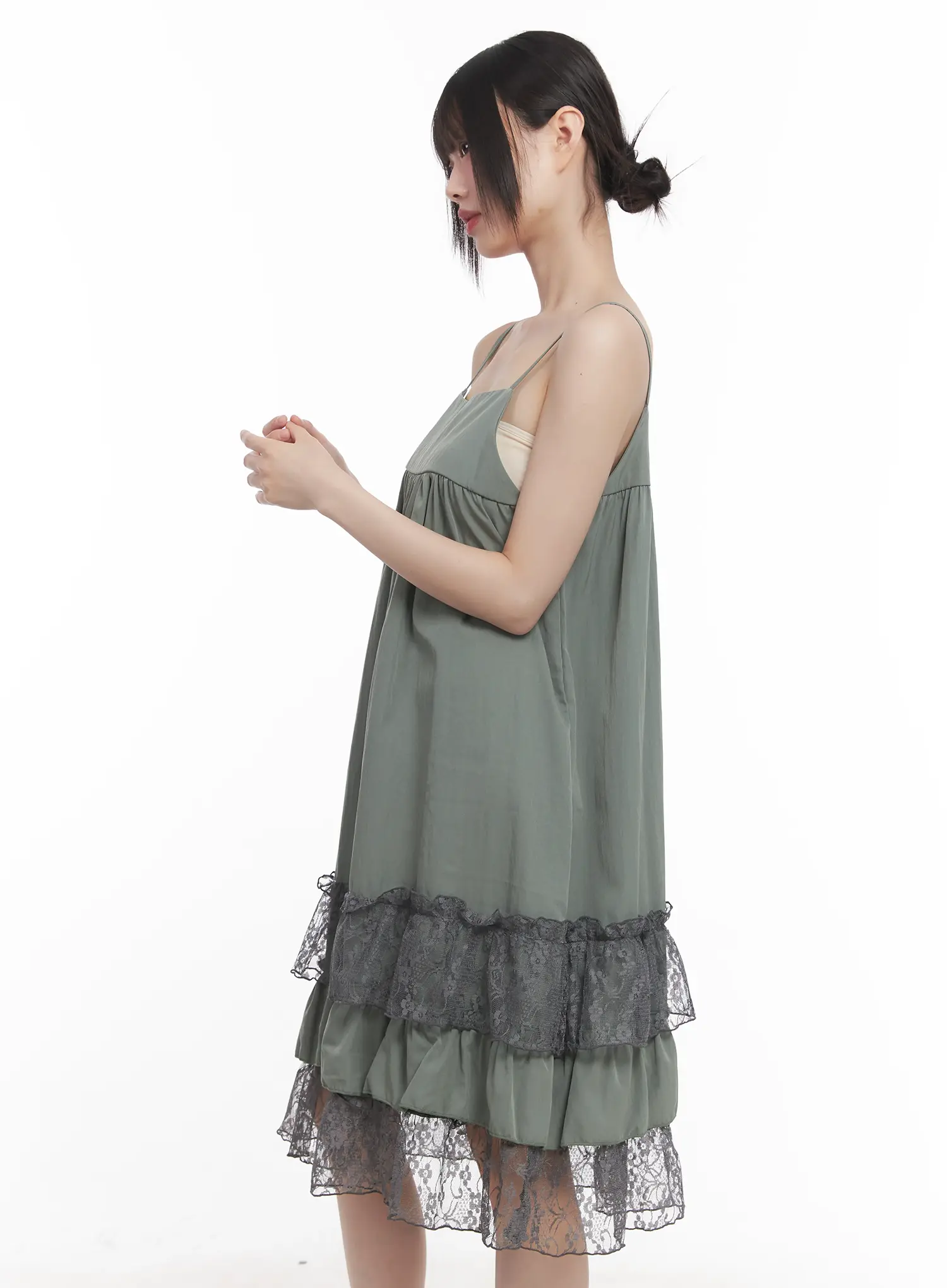 Lace-Trim Cami Maxi Dress CU518 - Image 6