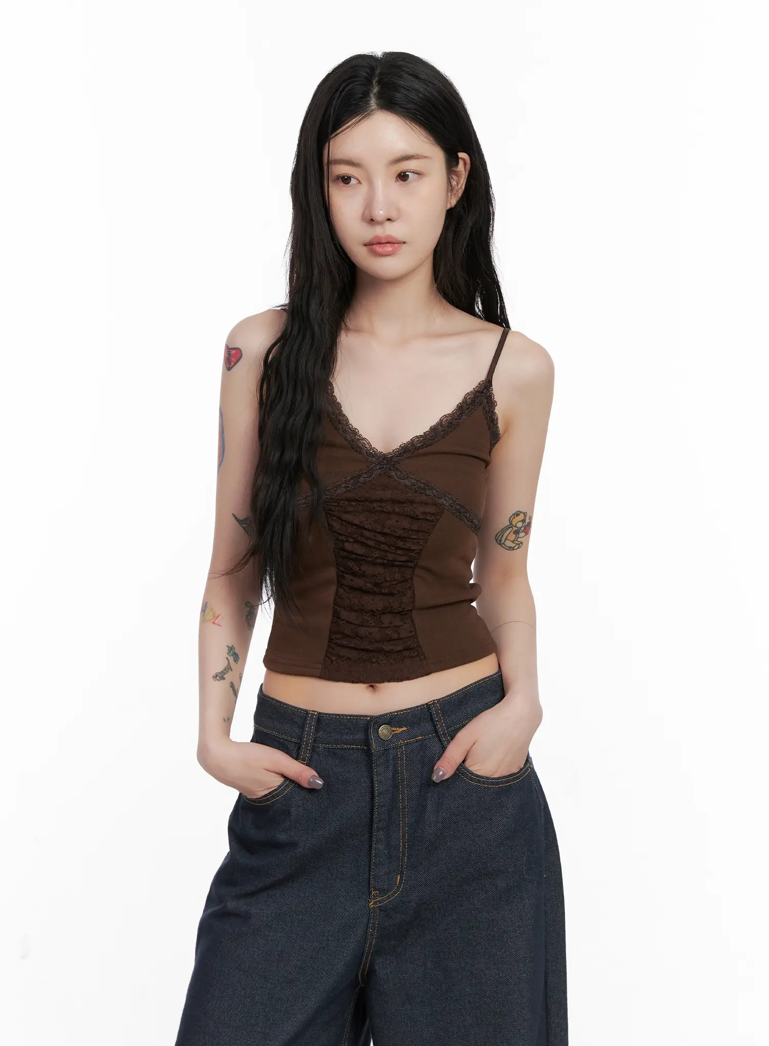 Lace Trim Cami Top CN513 - Image 8