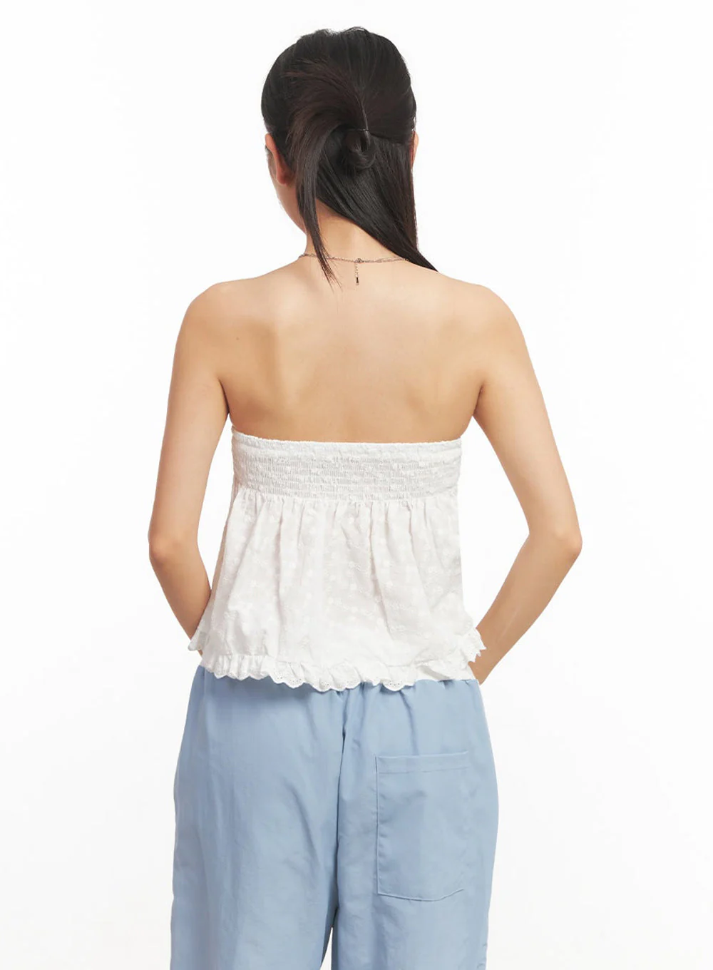Lace-Trim Frilly Tube Top IA525 - Image 8